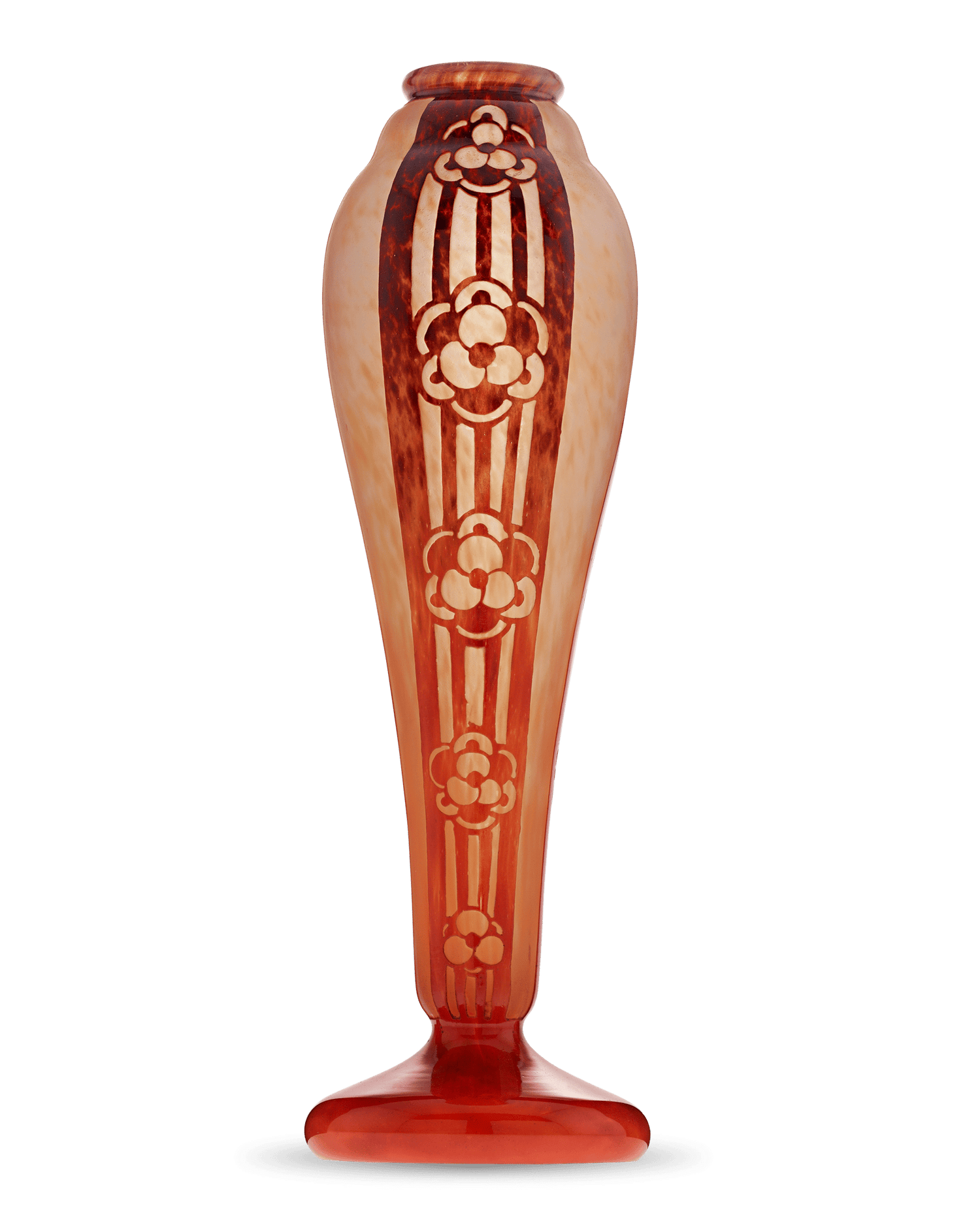 Le Verre Français Fleurs Stylises Vase
