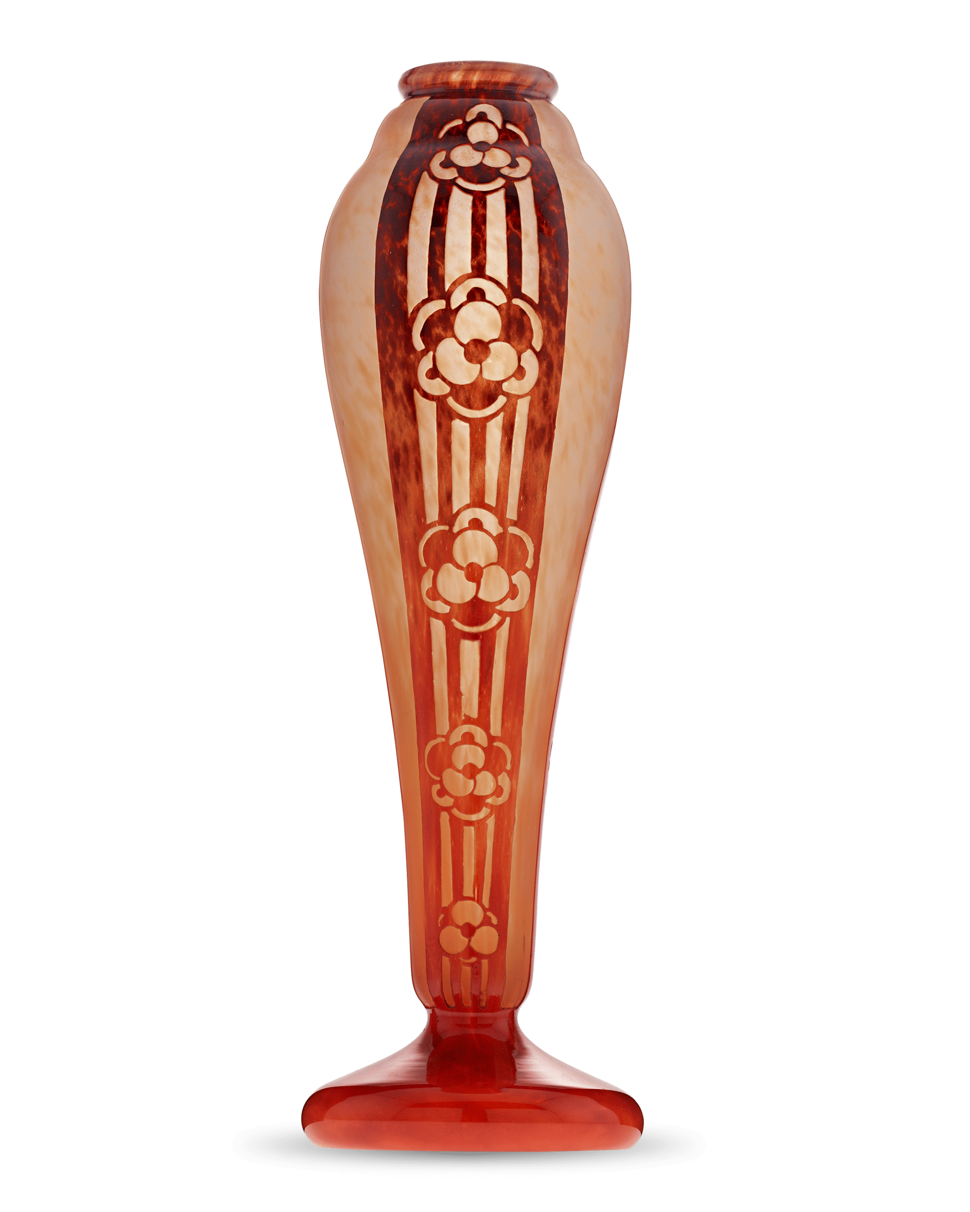 Le Verre Français Fleurs Stylises Vase