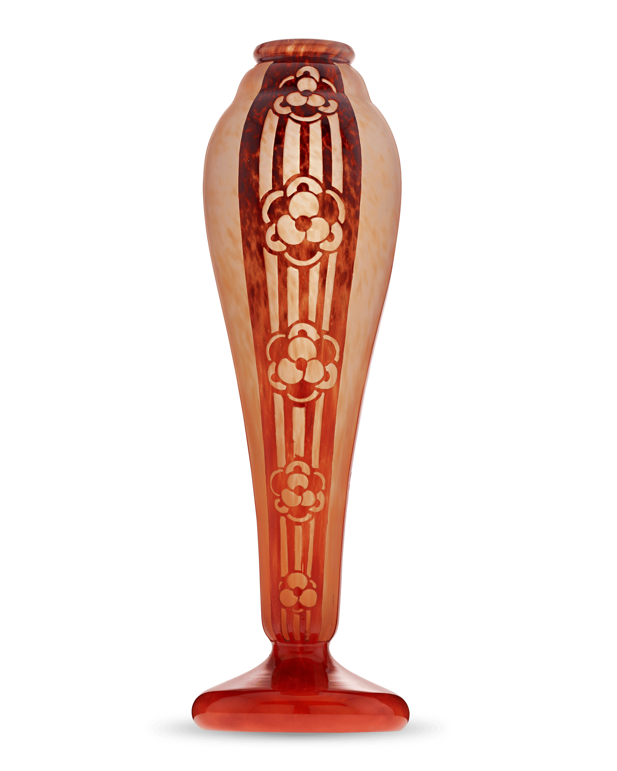 Le Verre Français Fleurs Stylises Vase