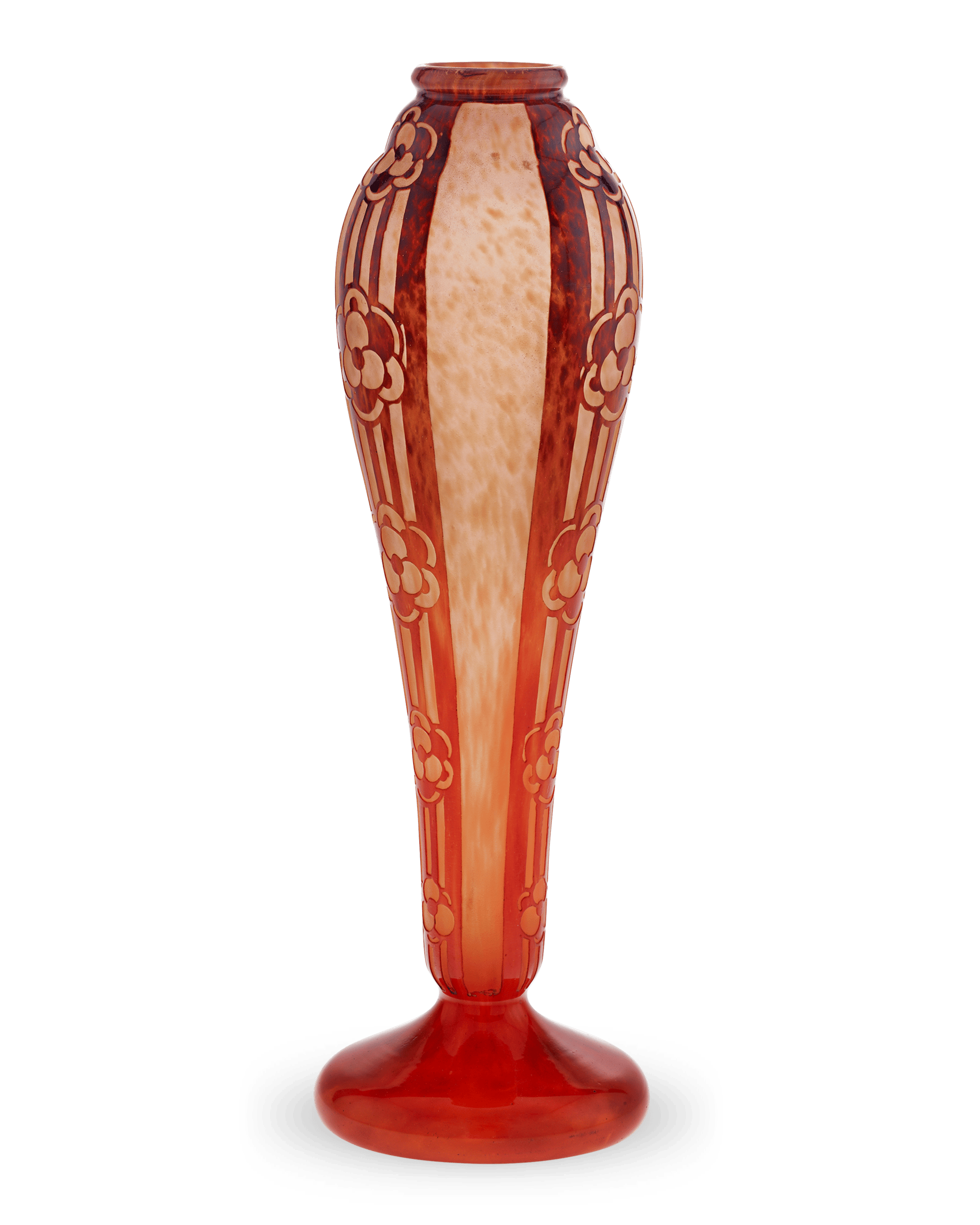 Le Verre Français Fleurs Stylises Vase | M.S. Rau