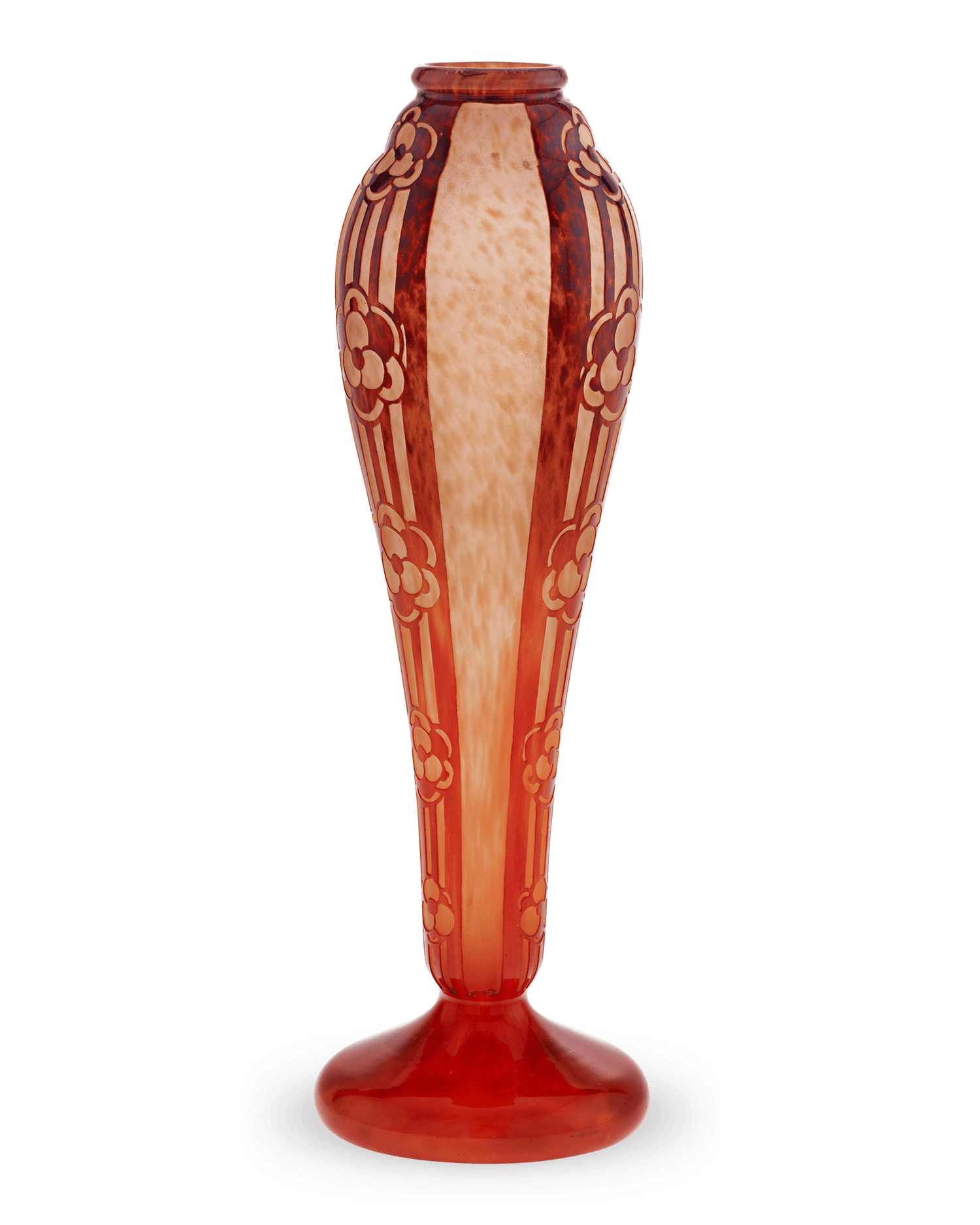 Le Verre Français Fleurs Stylises Vase