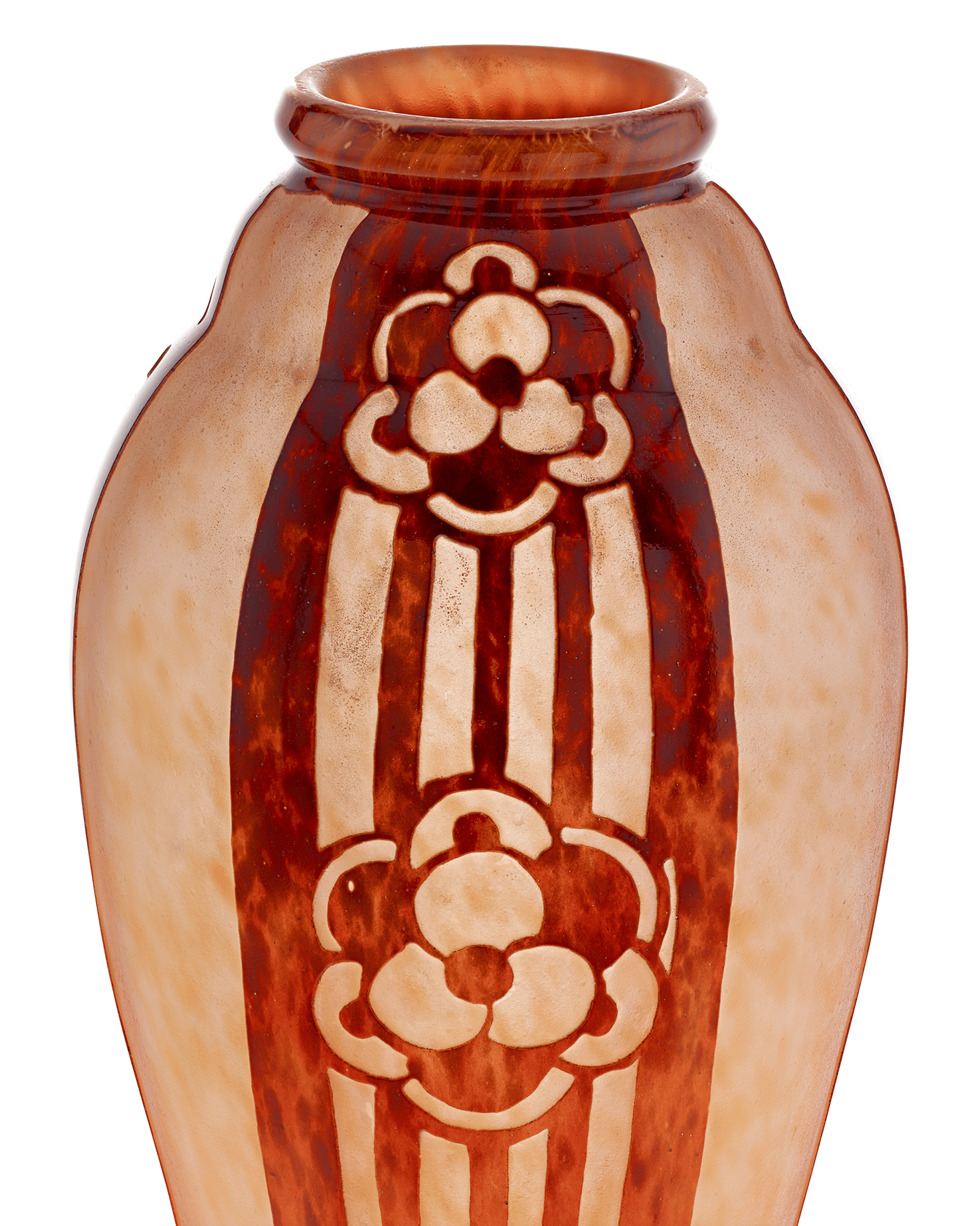 Le Verre Français Fleurs Stylises Vase | M.S. Rau