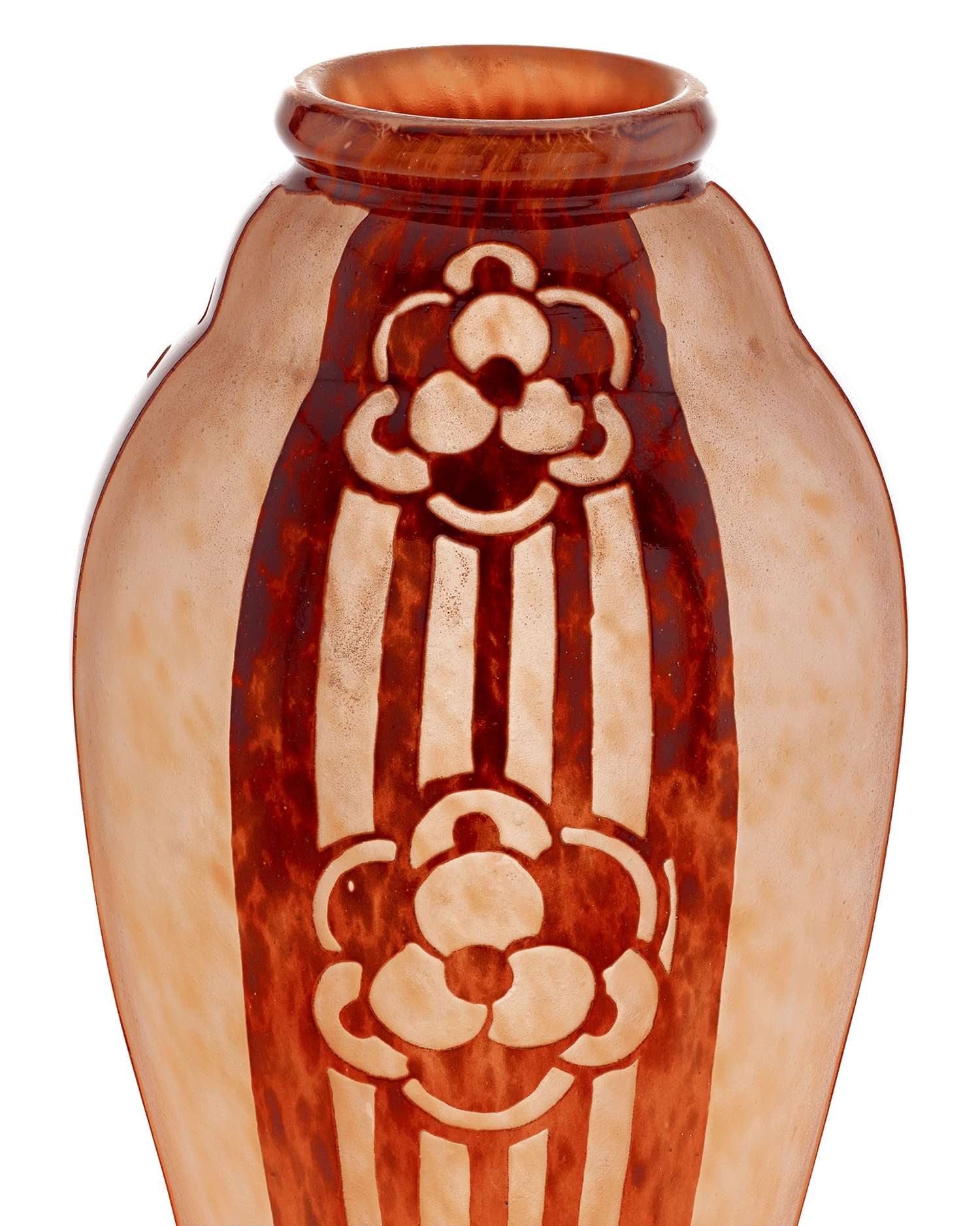 Le Verre Français Fleurs Stylises Vase