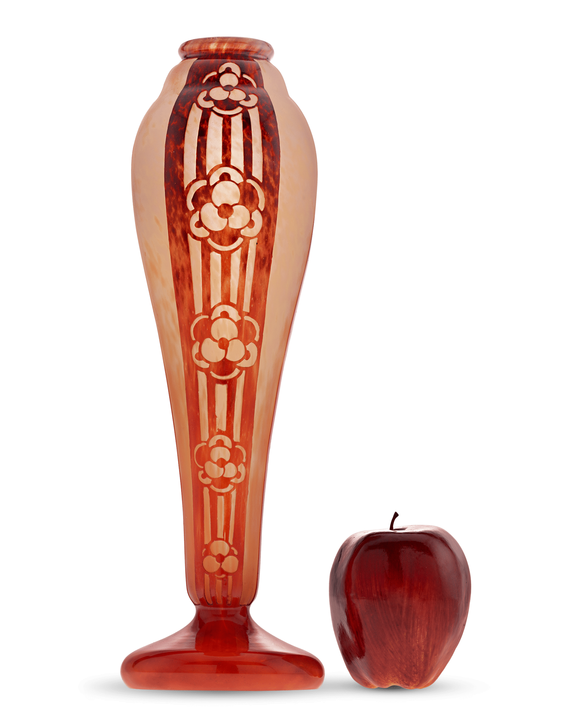Le Verre Français Fleurs Stylises Vase