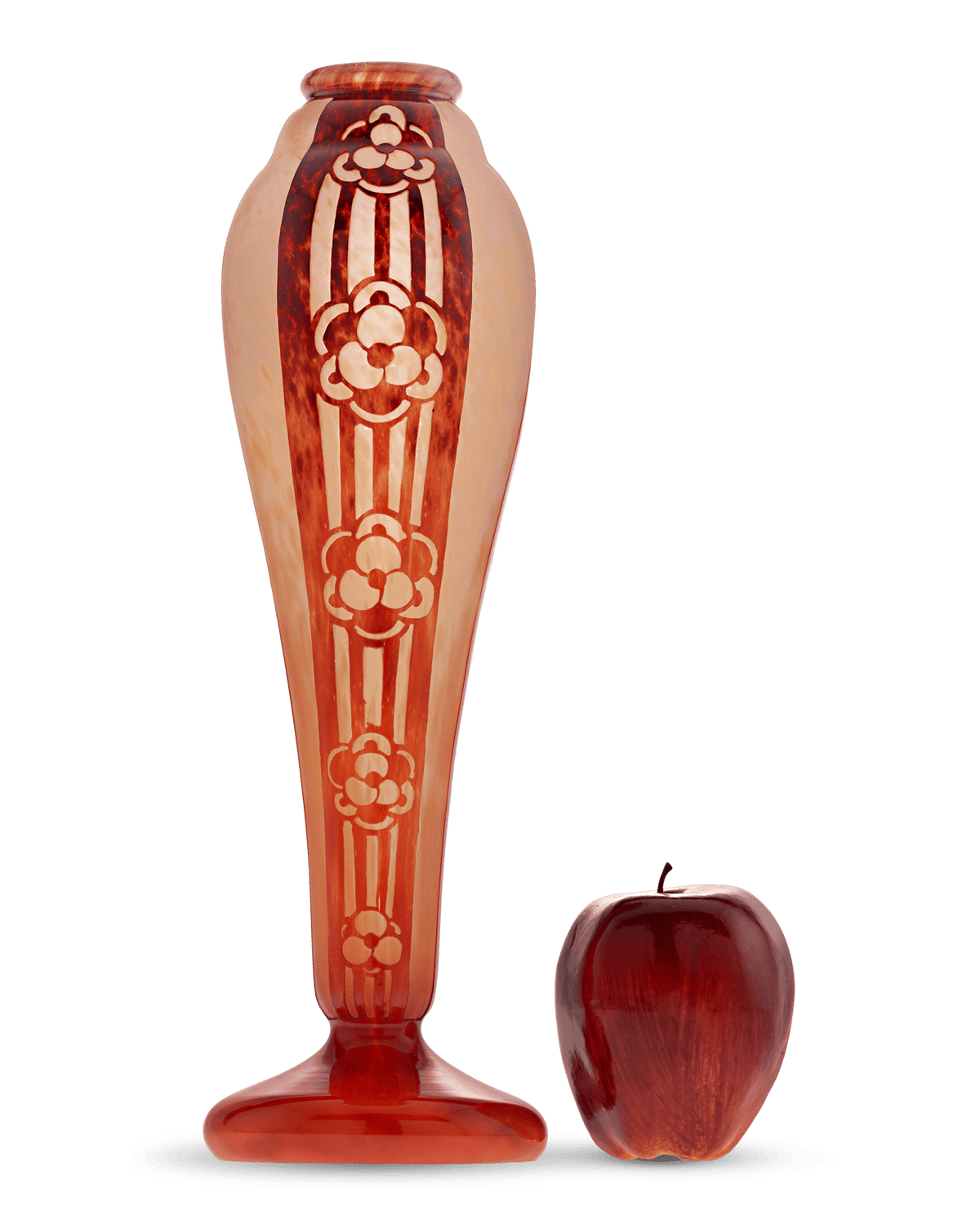 Le Verre Français Fleurs Stylises Vase