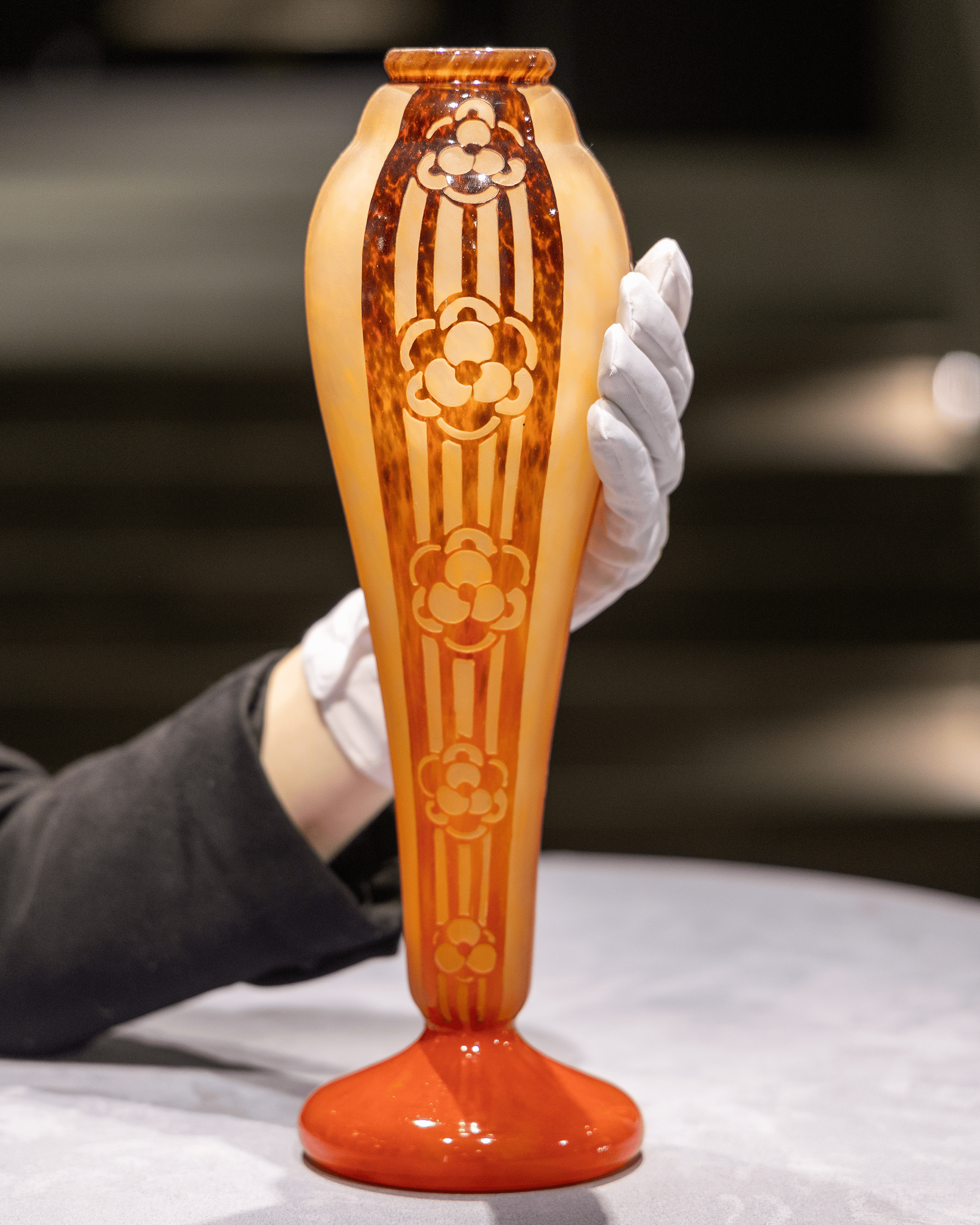 Le Verre Français Fleurs Stylises Vase