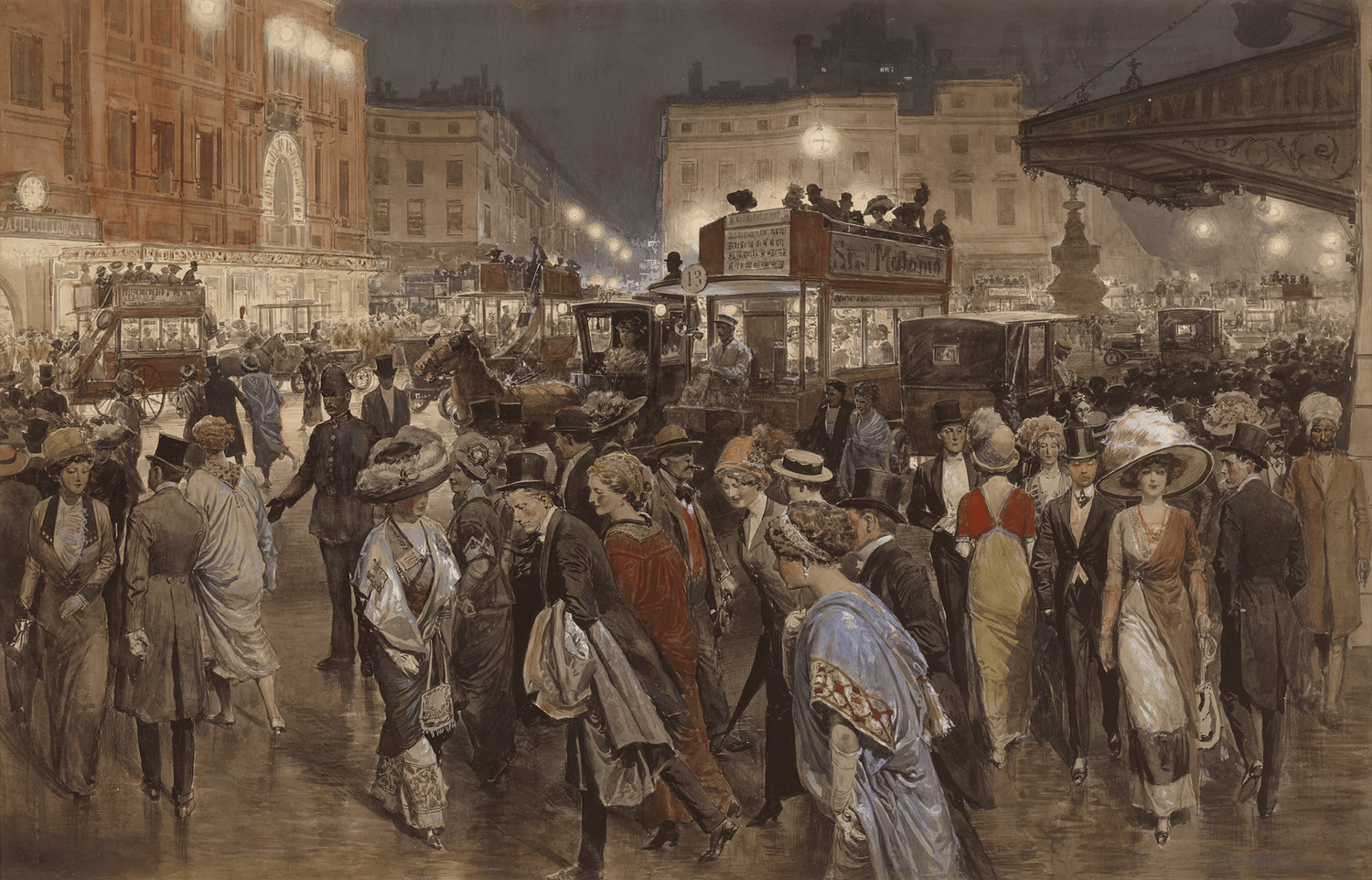 Piccadilly Circus by Fortunino Matania