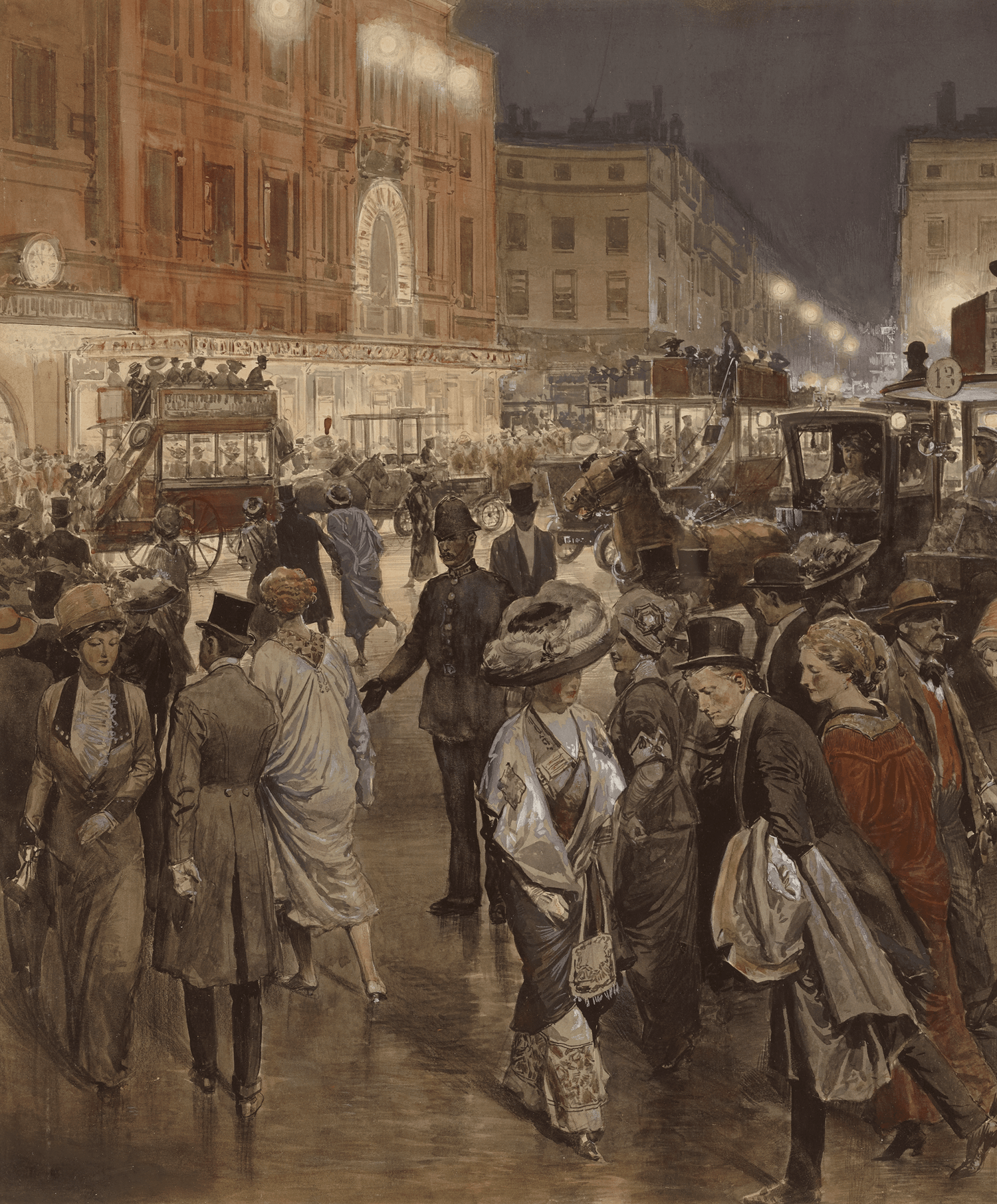 Piccadilly Circus by Fortunino Matania