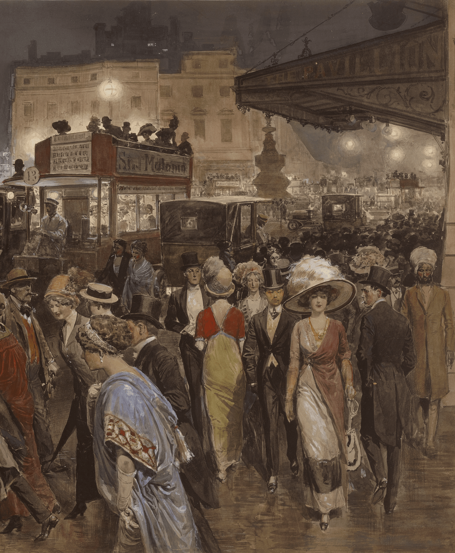 Piccadilly Circus by Fortunino Matania