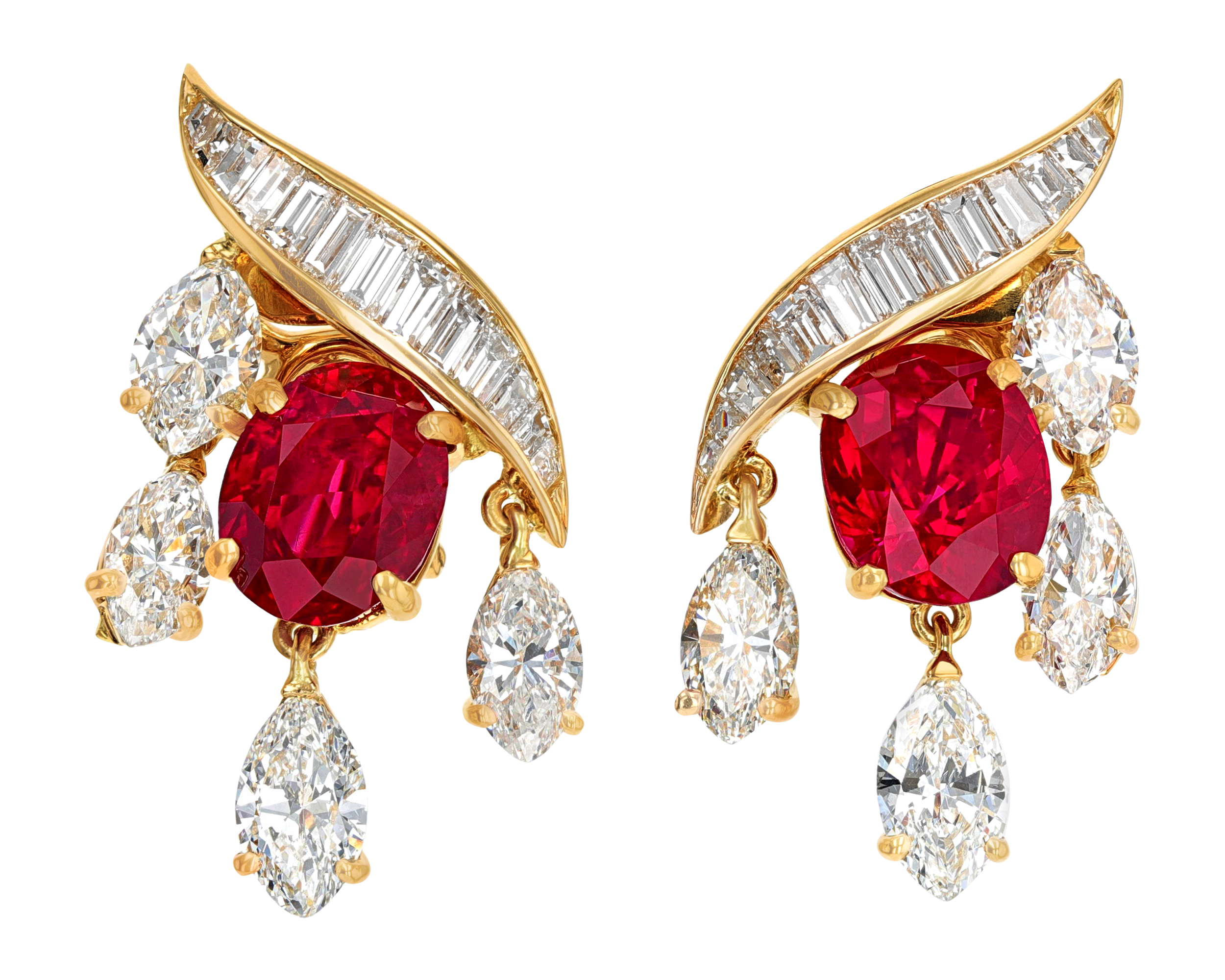 Fasano Thai Ruby Earrings, 8.22 Carats