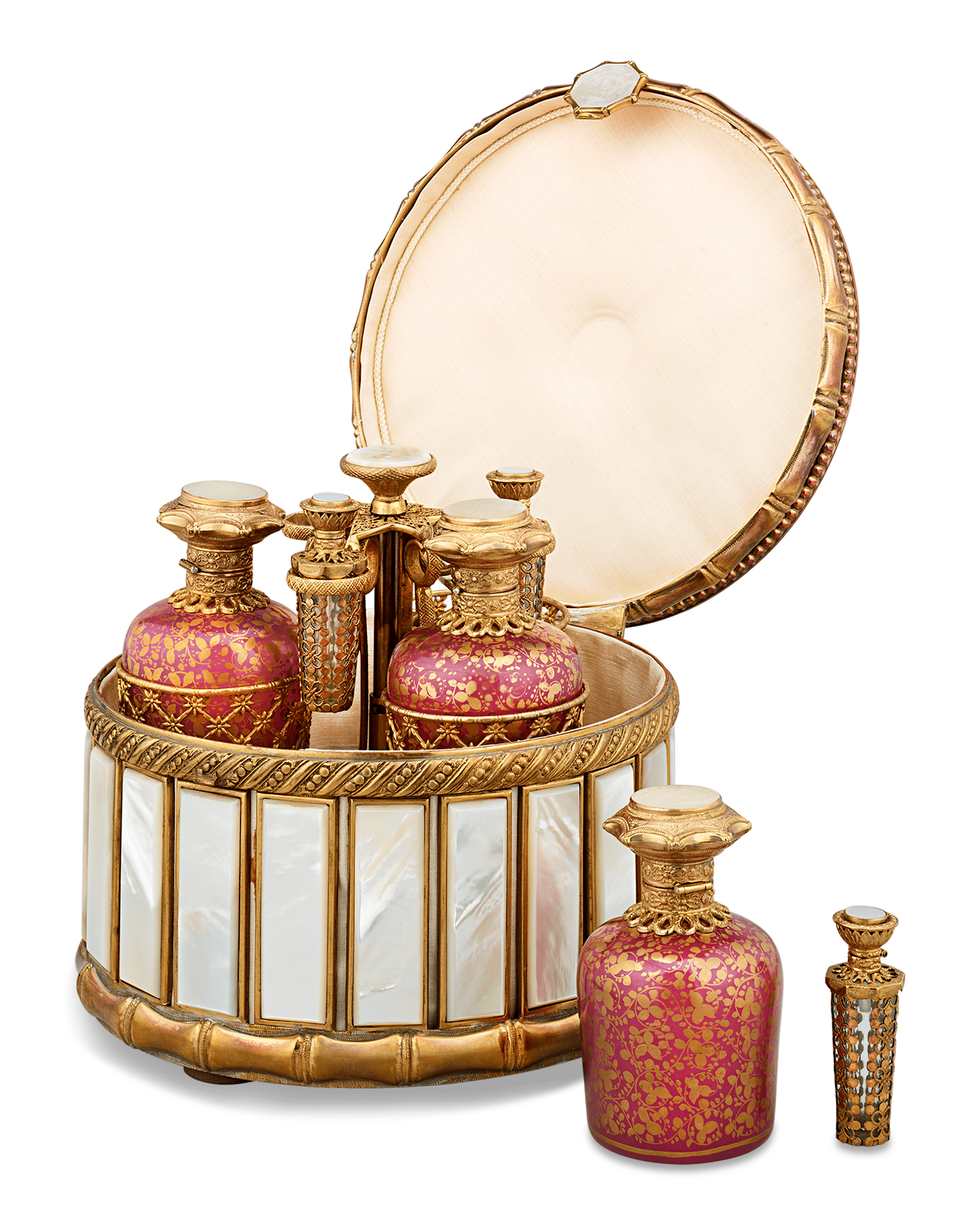 Palais-Royal Mother-of-Pearl Perfume Box and Flasks