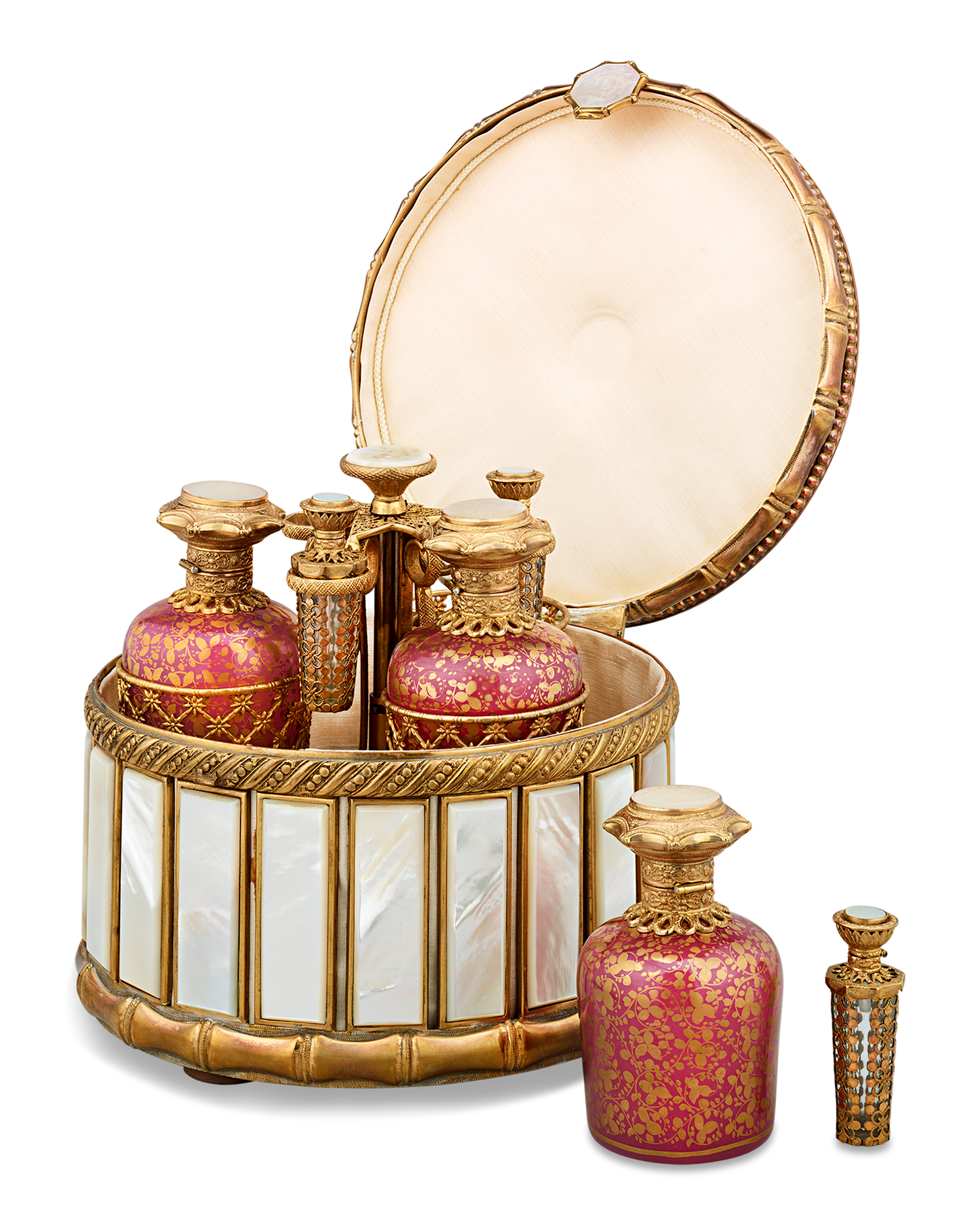 Palais-Royal Mother-of-Pearl Perfume Box and Flasks