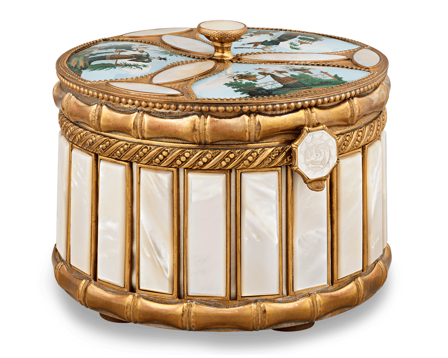 Palais-Royal Mother-of-Pearl Perfume Box and Flasks