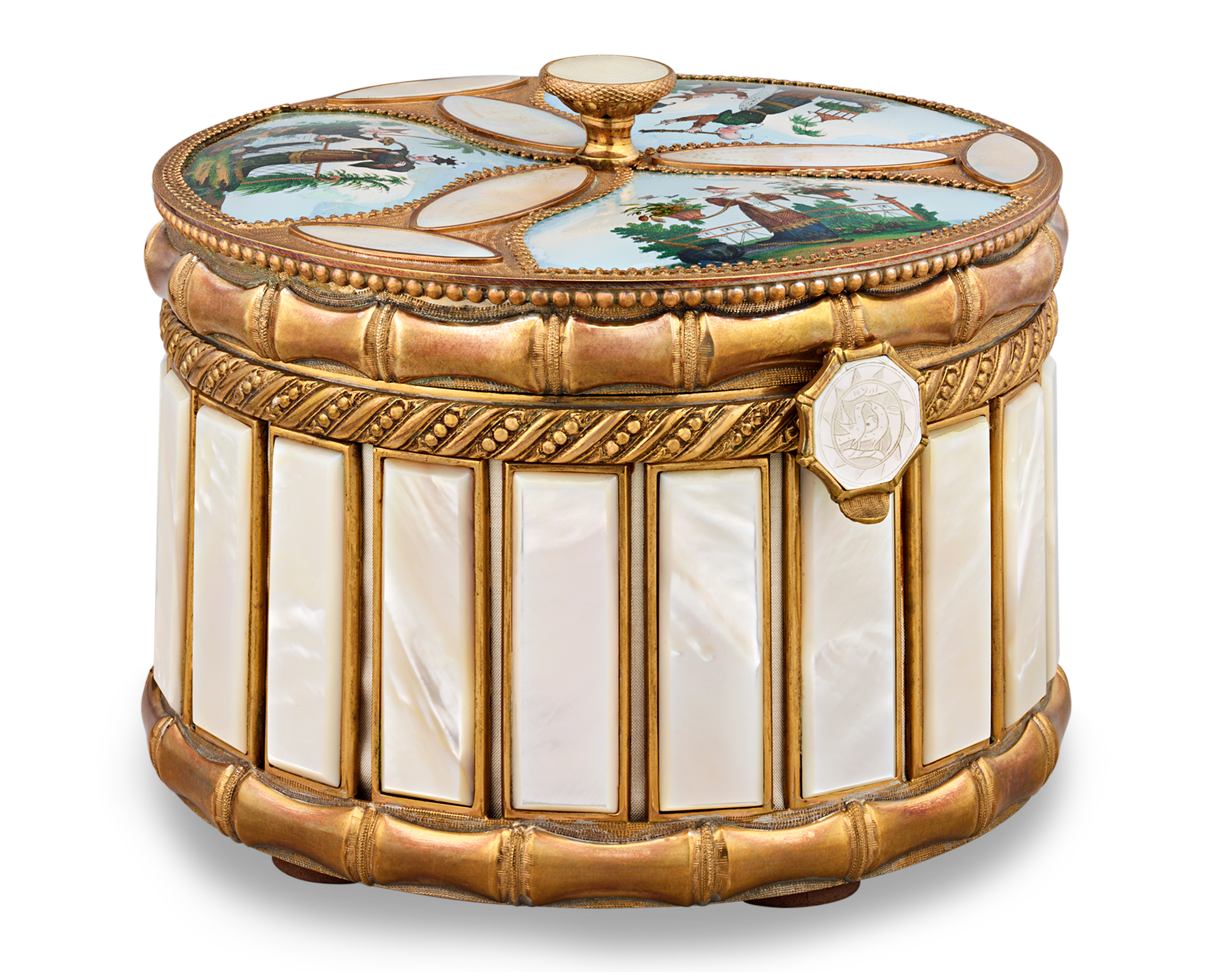Palais-Royal Mother-of-Pearl Perfume Box and Flasks