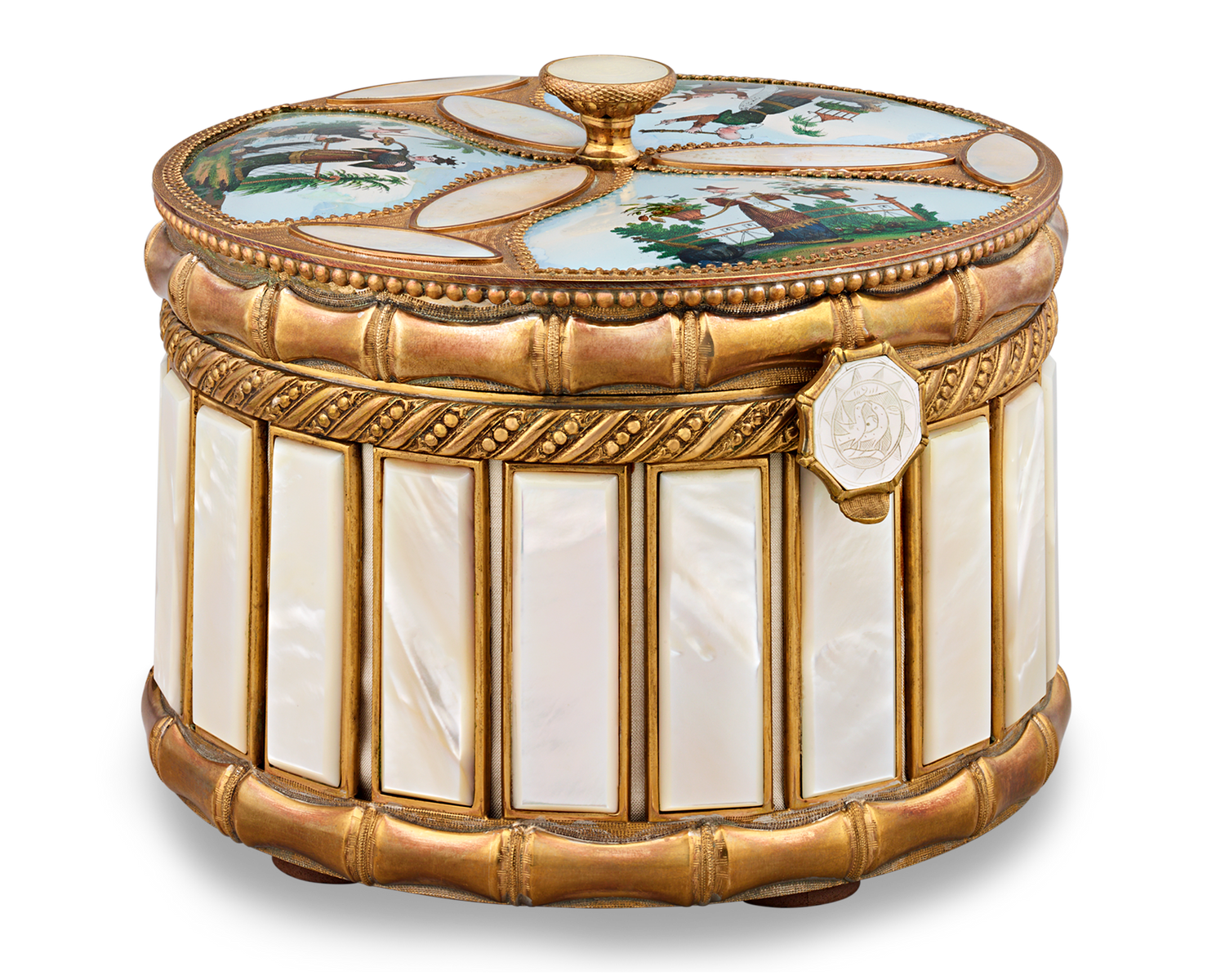 Palais-Royal Mother-of-Pearl Perfume Box and Flasks