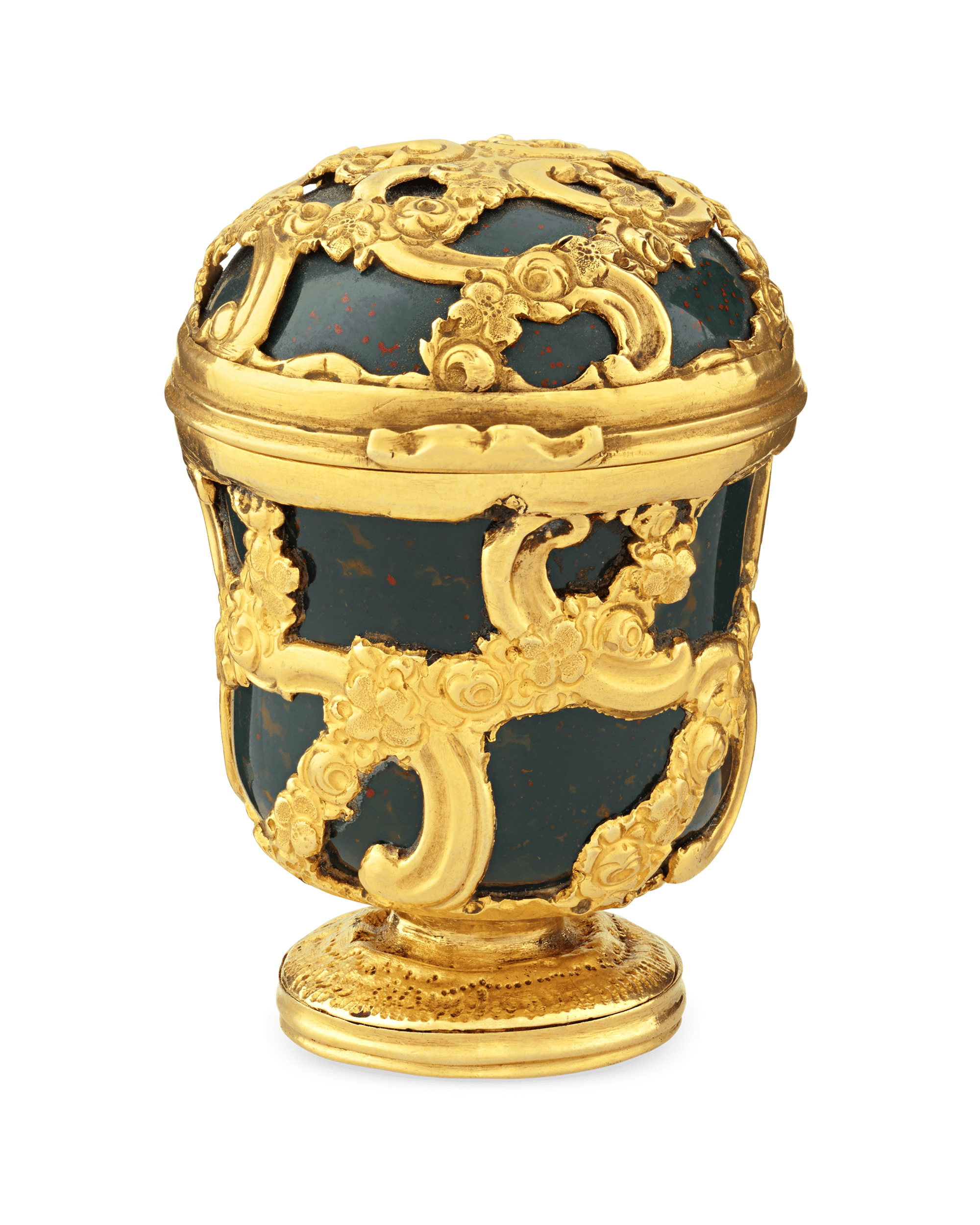 English Gold and Hardstone Snuff Box