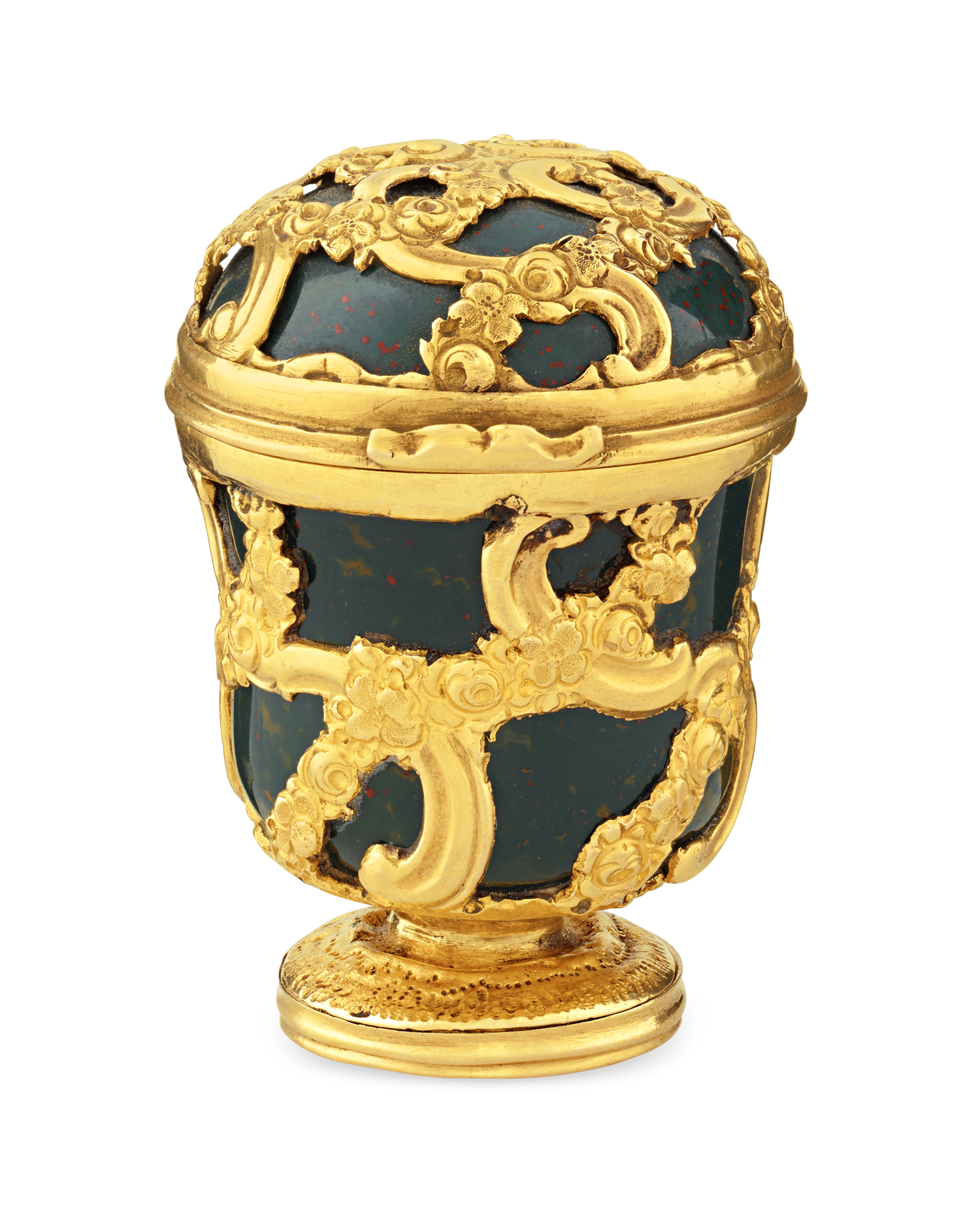 English Gold and Hardstone Snuff Box