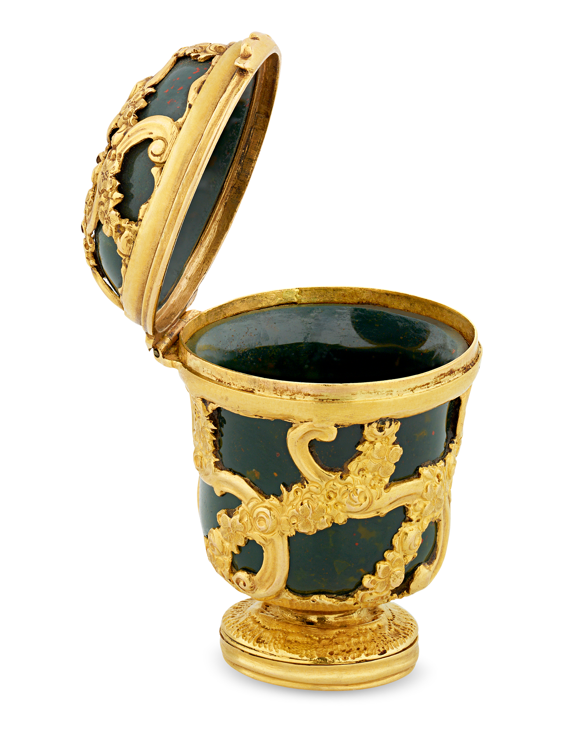 English Gold and Hardstone Snuff Box