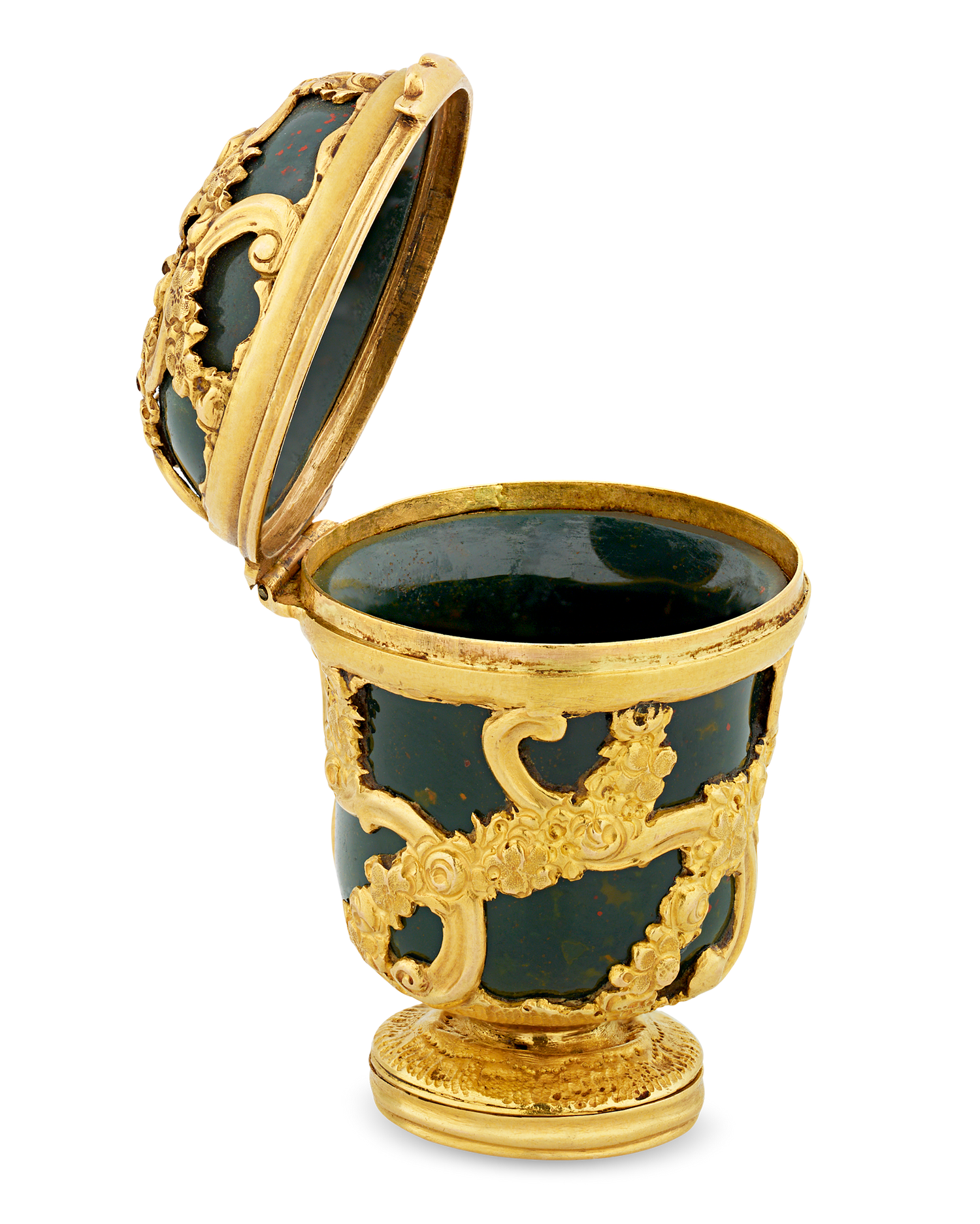 English Gold and Hardstone Snuff Box