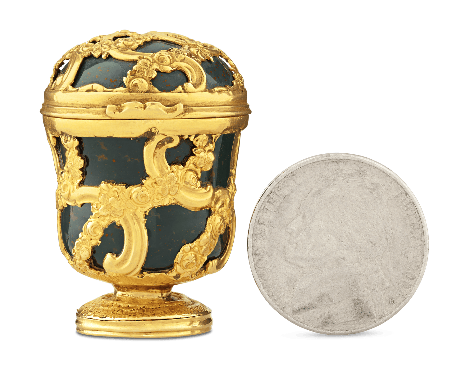 English Gold and Hardstone Snuff Box