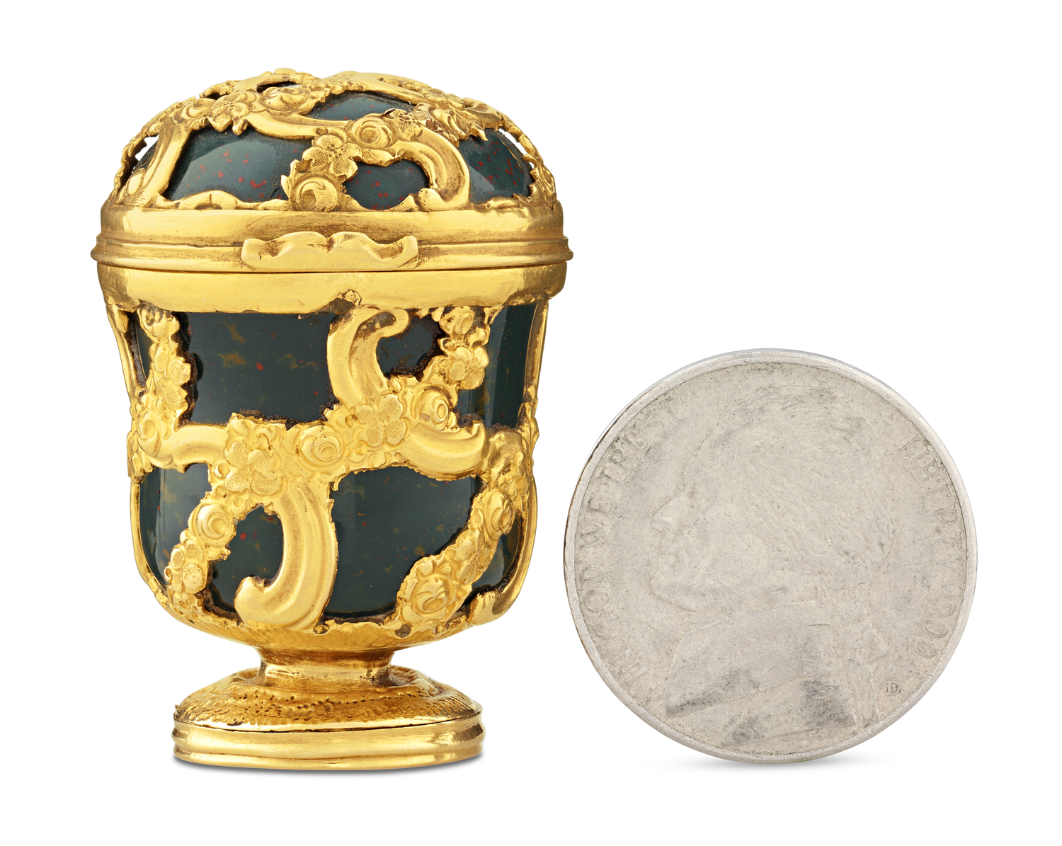 English Gold and Hardstone Snuff Box