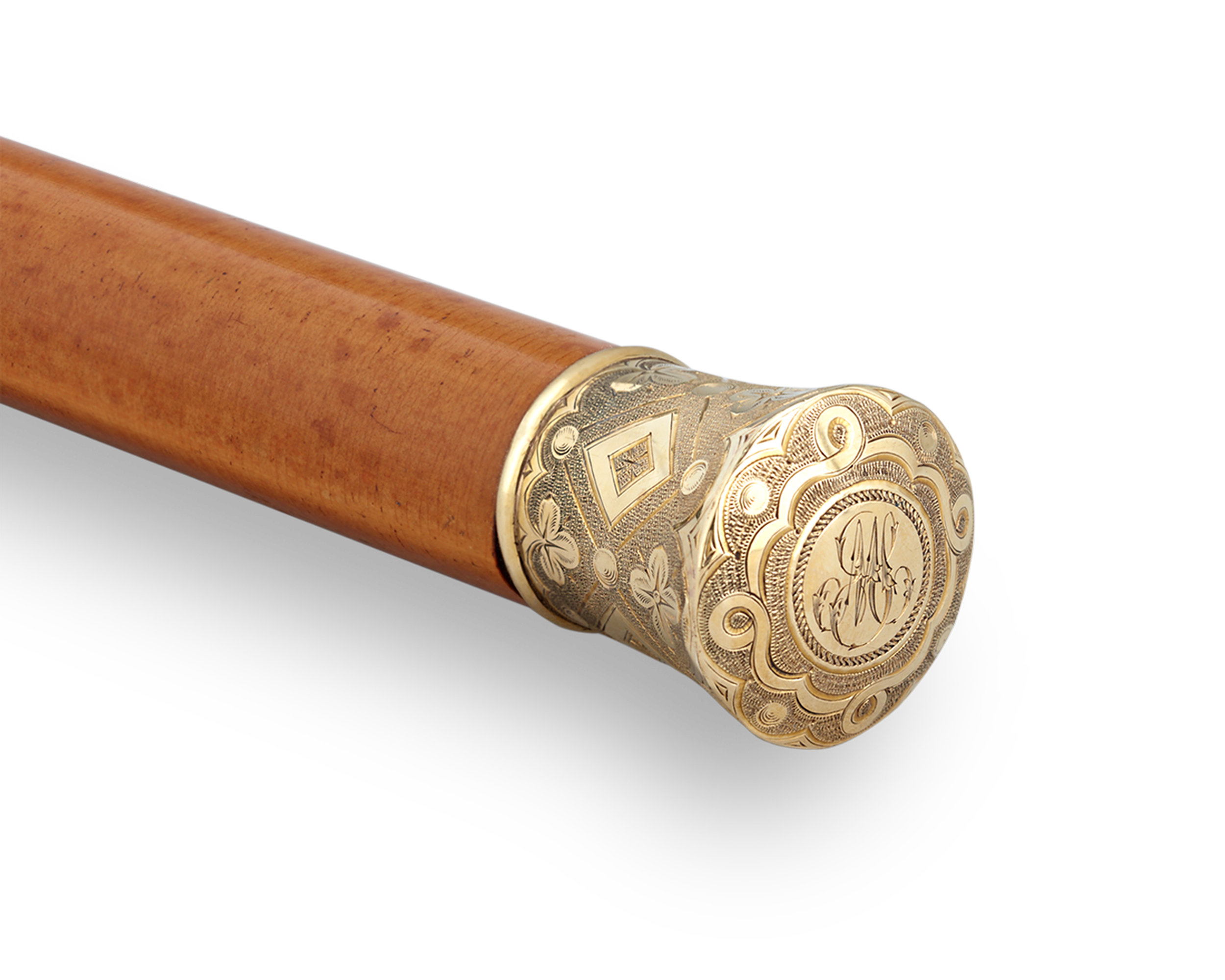 Gold Clover Knob Cane