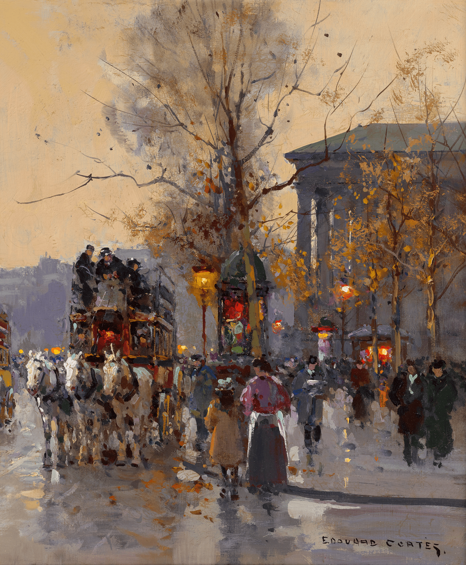 Le terminus Madeleine-Bastille à Paris by Edouard Léon Cortès