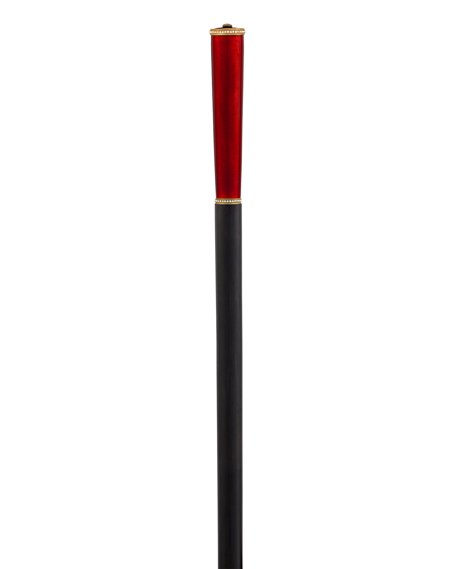 Fabergé Red Guilloché Enamel Cane