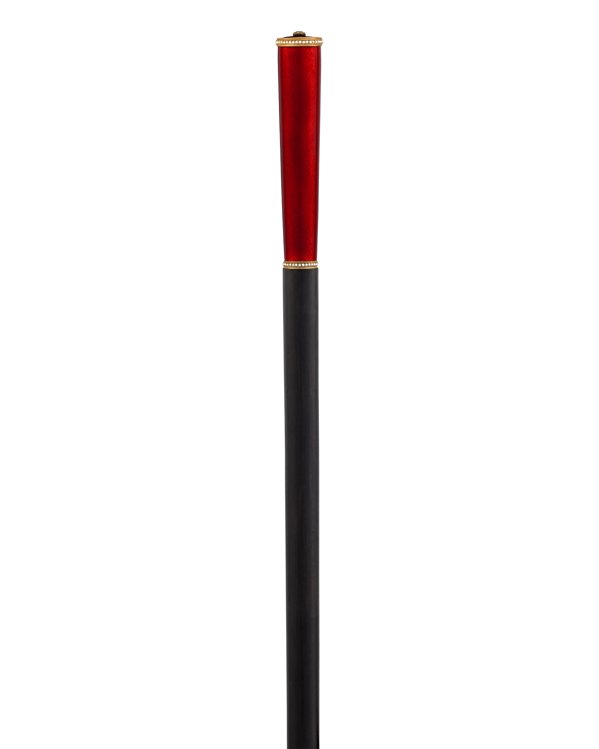 Fabergé Red Guilloché Enamel Cane