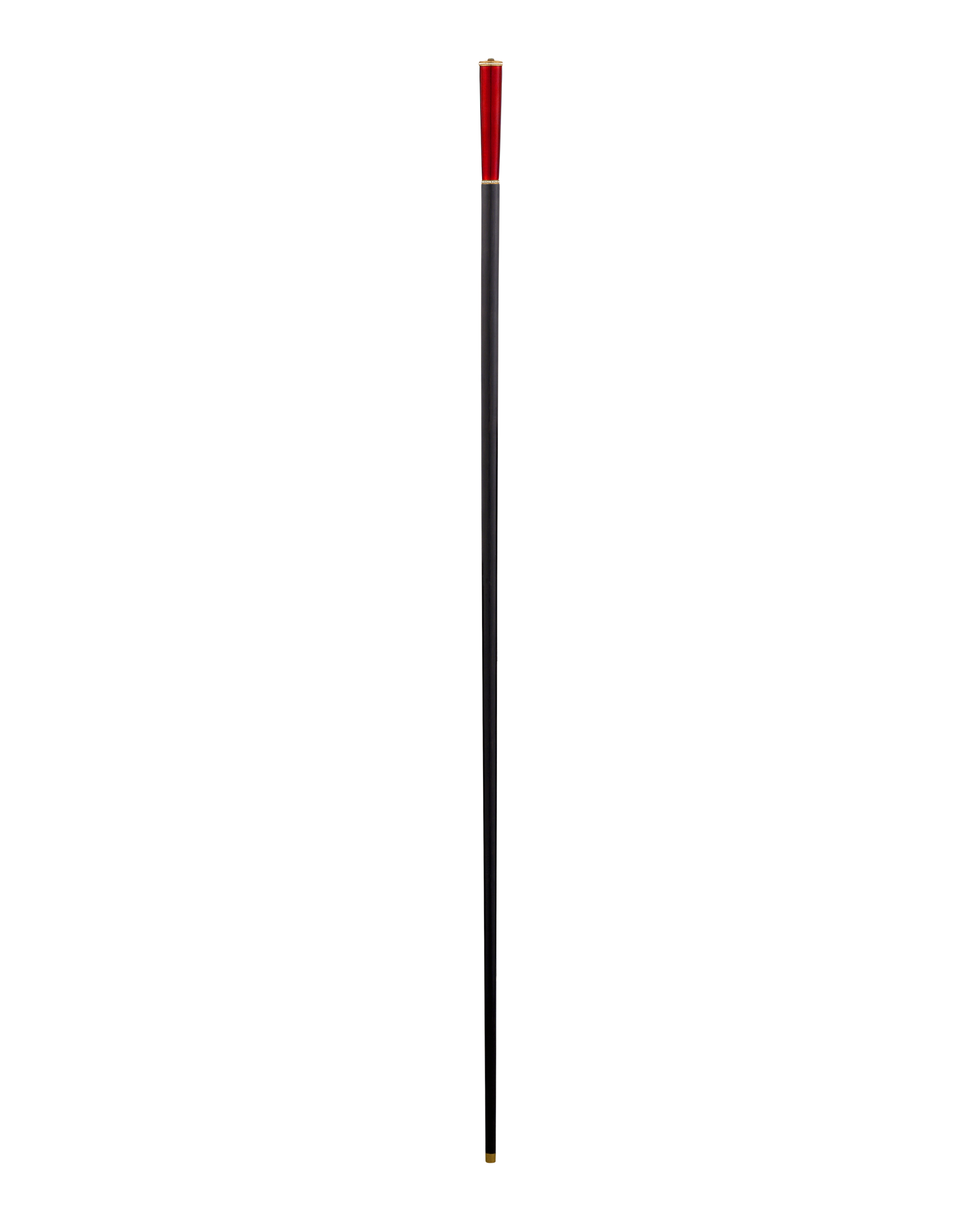 Fabergé Red Guilloché Enamel Cane