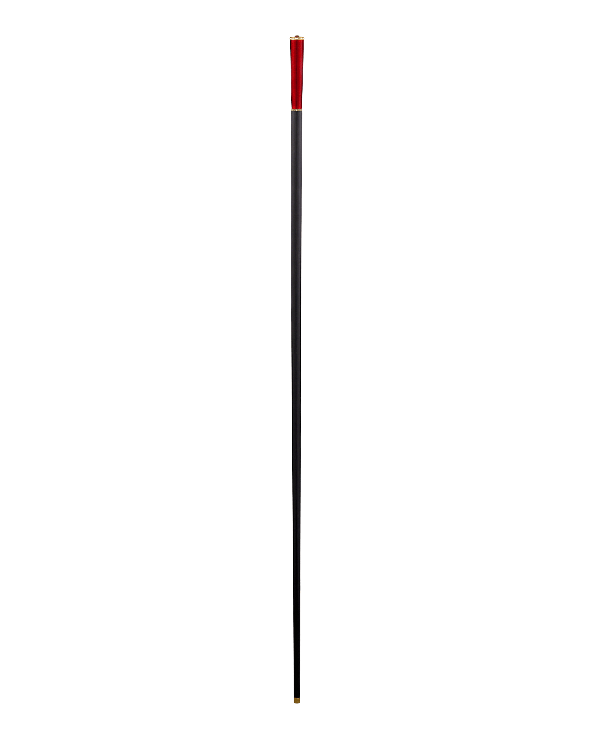 Fabergé Red Guilloché Enamel Cane