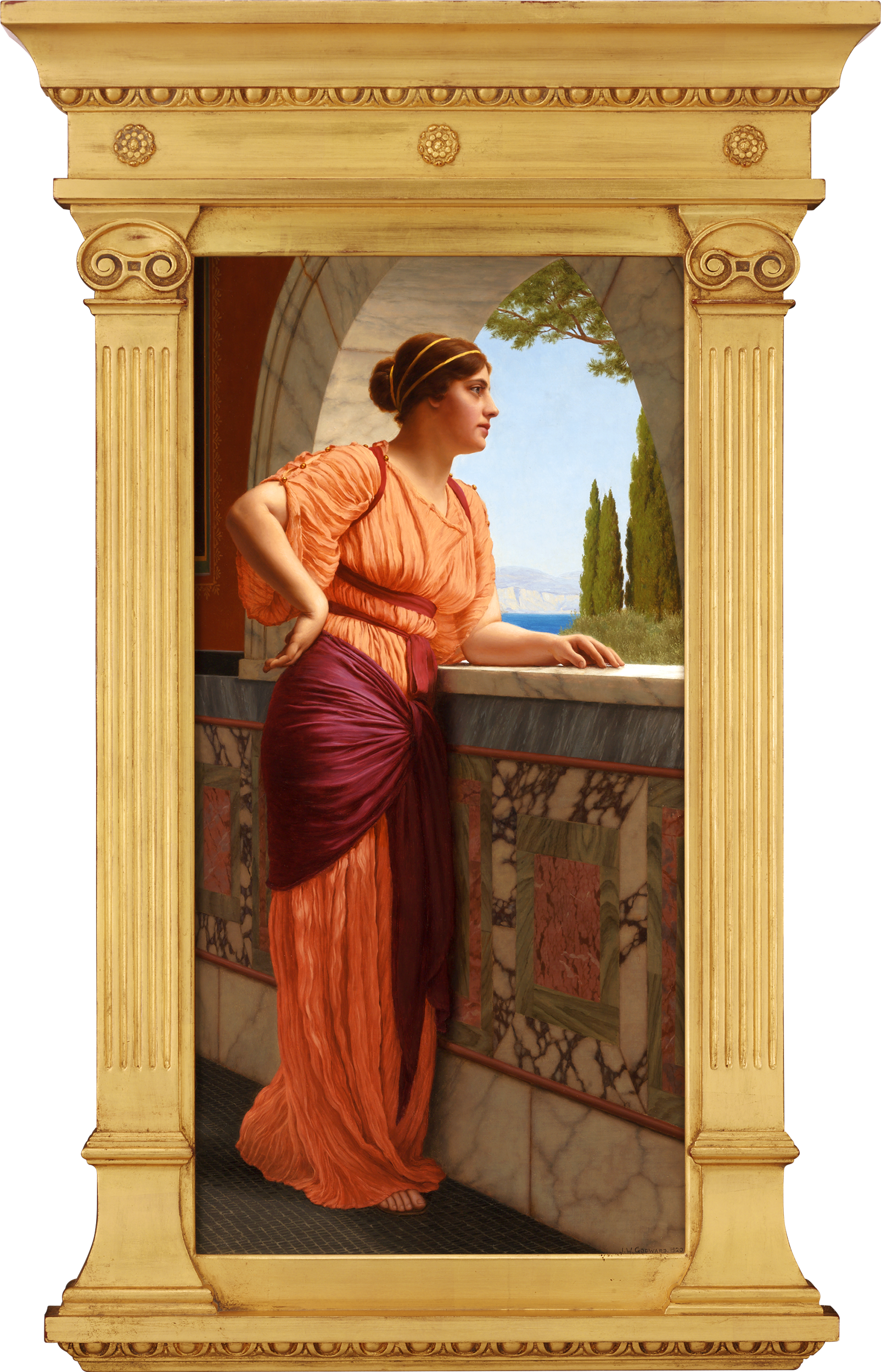 At The Window by John William Godward