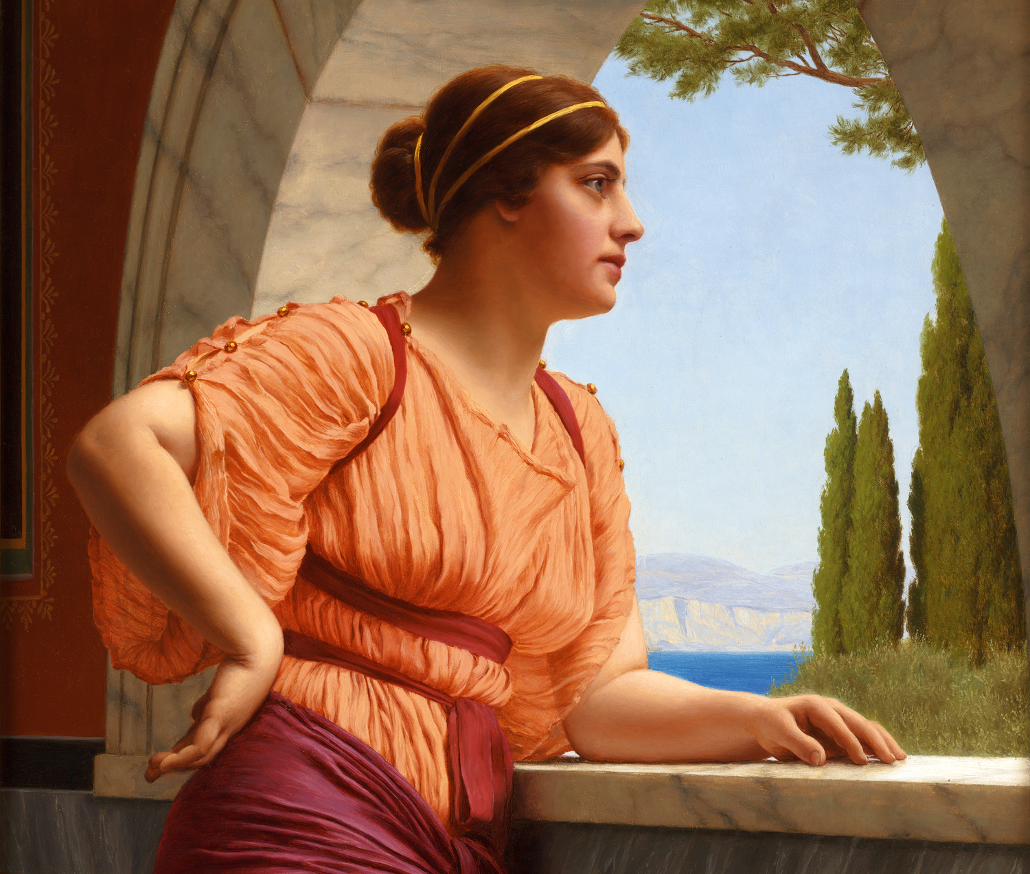 At The Window by John William Godward