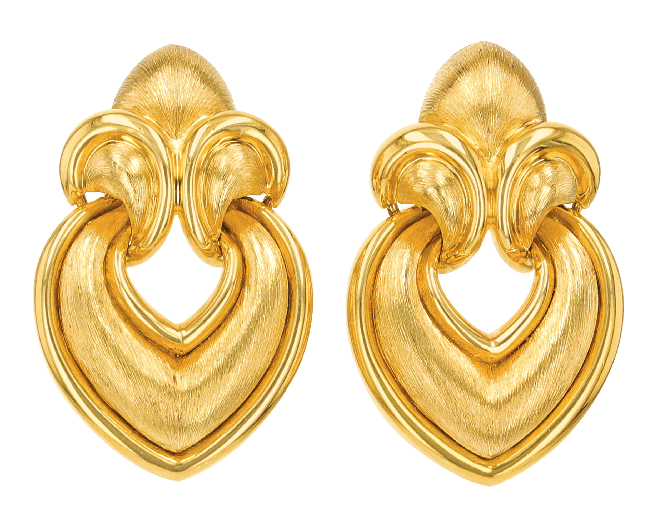 Henry Dunay Gold Door Knocker Earrings