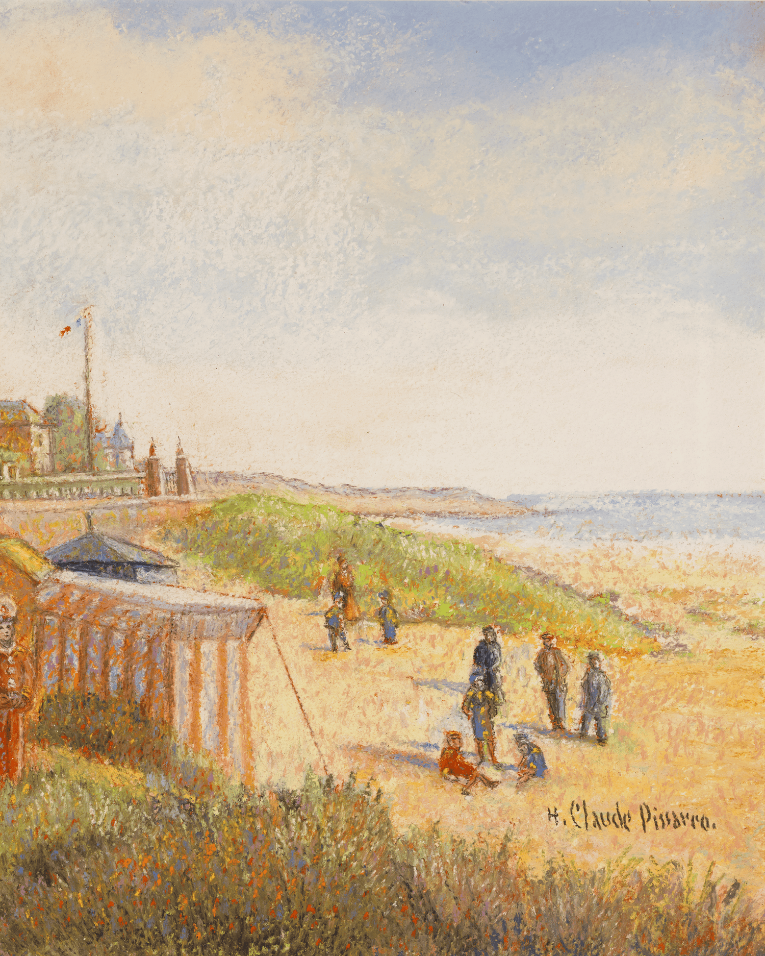 La Plage à Pornichet by H. Claude Pissarro