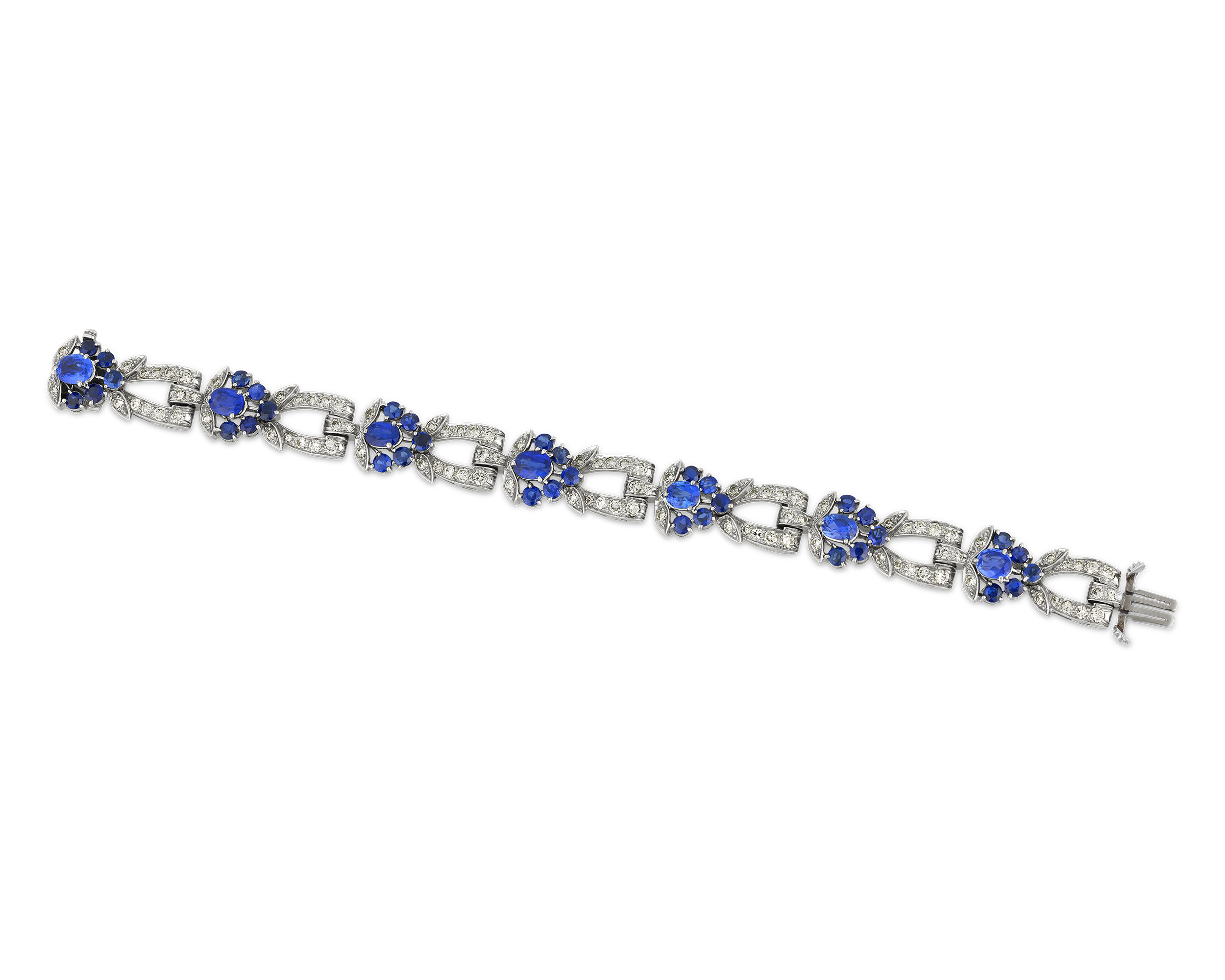 Tiffany & Co. Unheated Burma Sapphire Bracelet, 7.90 Carats