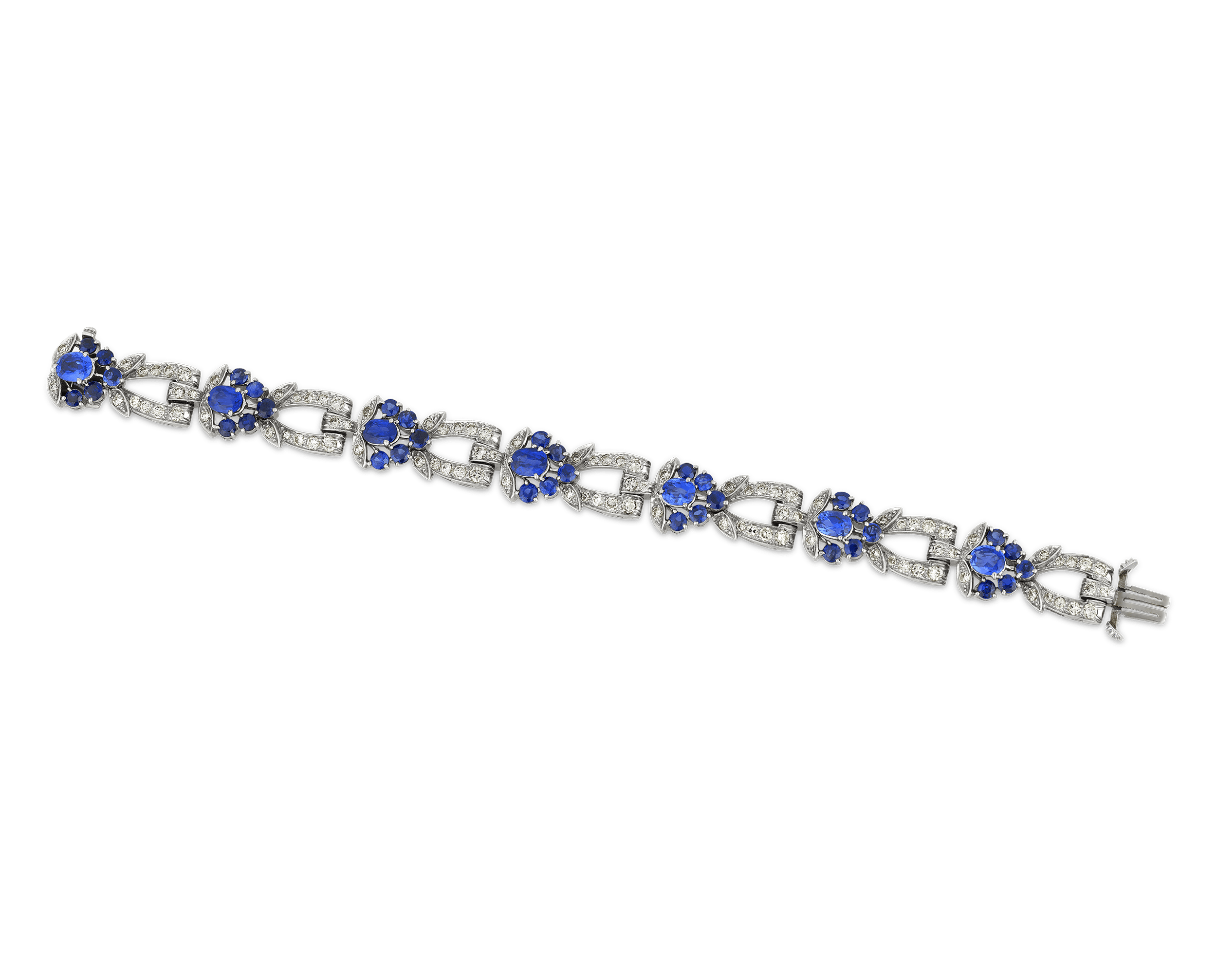 Tiffany & Co. Unheated Burma Sapphire Bracelet, 7.90 Carats