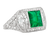 Art Deco Untreated Colombian Emerald Ring, 2.89 Carats