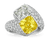 Fancy Vivid Yellow and White Diamond Bypass Ring