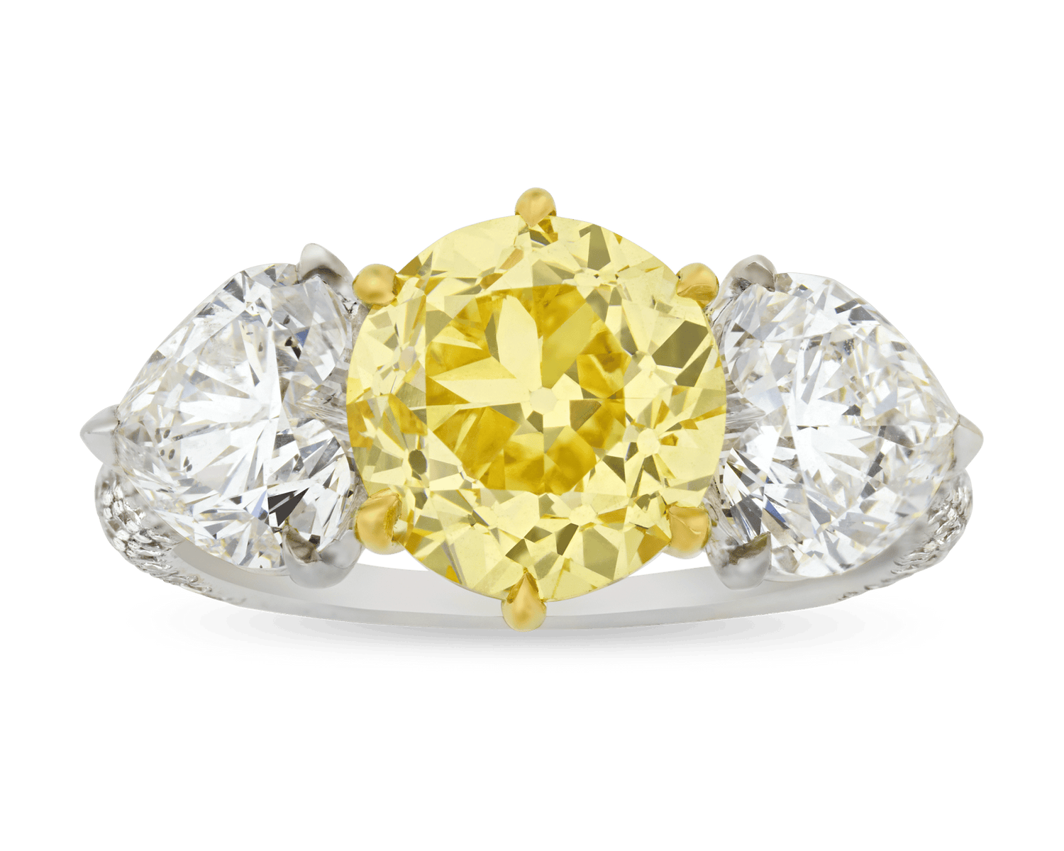 Fancy Intense Yellow Diamond Ring, 2.59 Carats