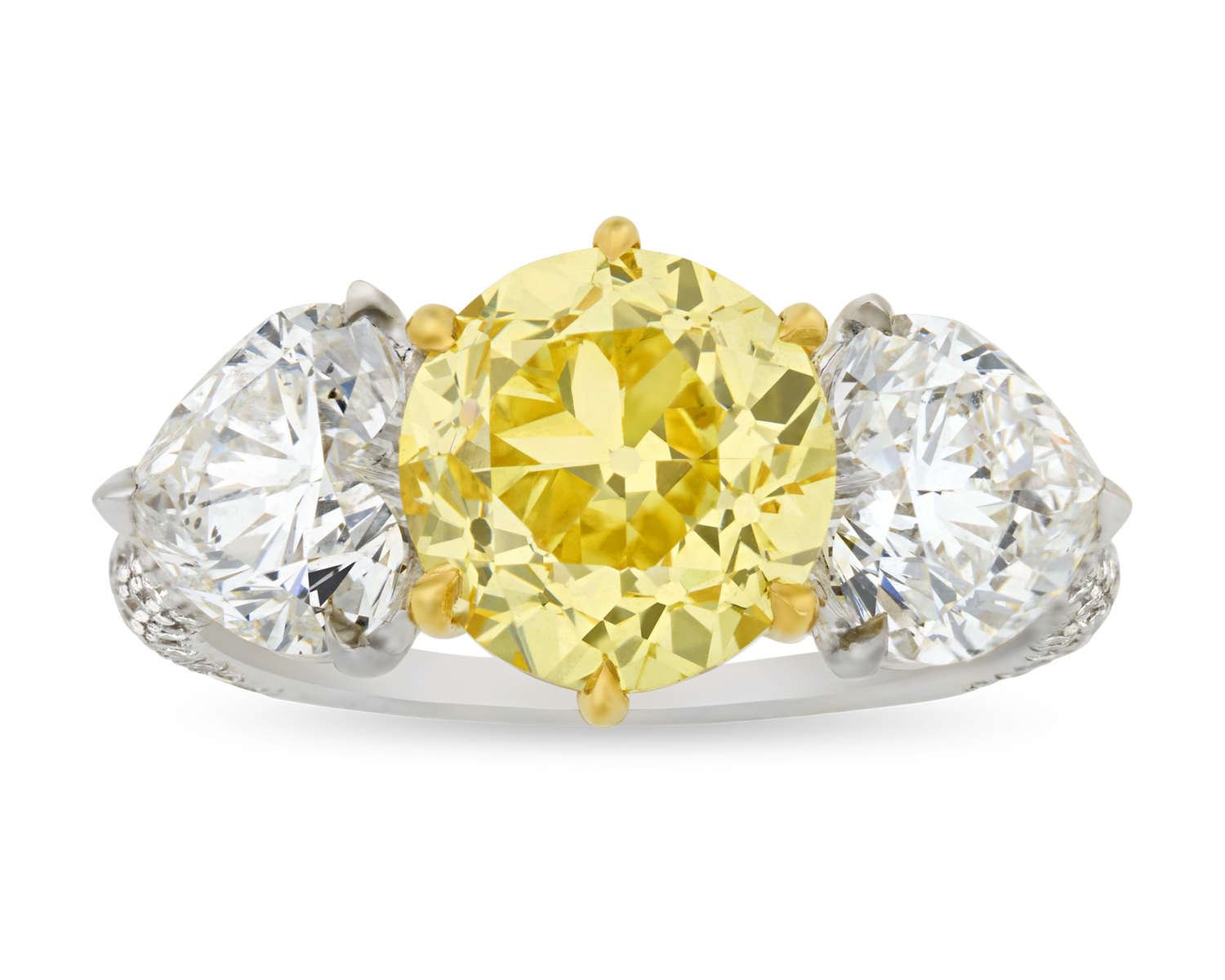 Fancy Intense Yellow Diamond Ring, 2.59 Carats
