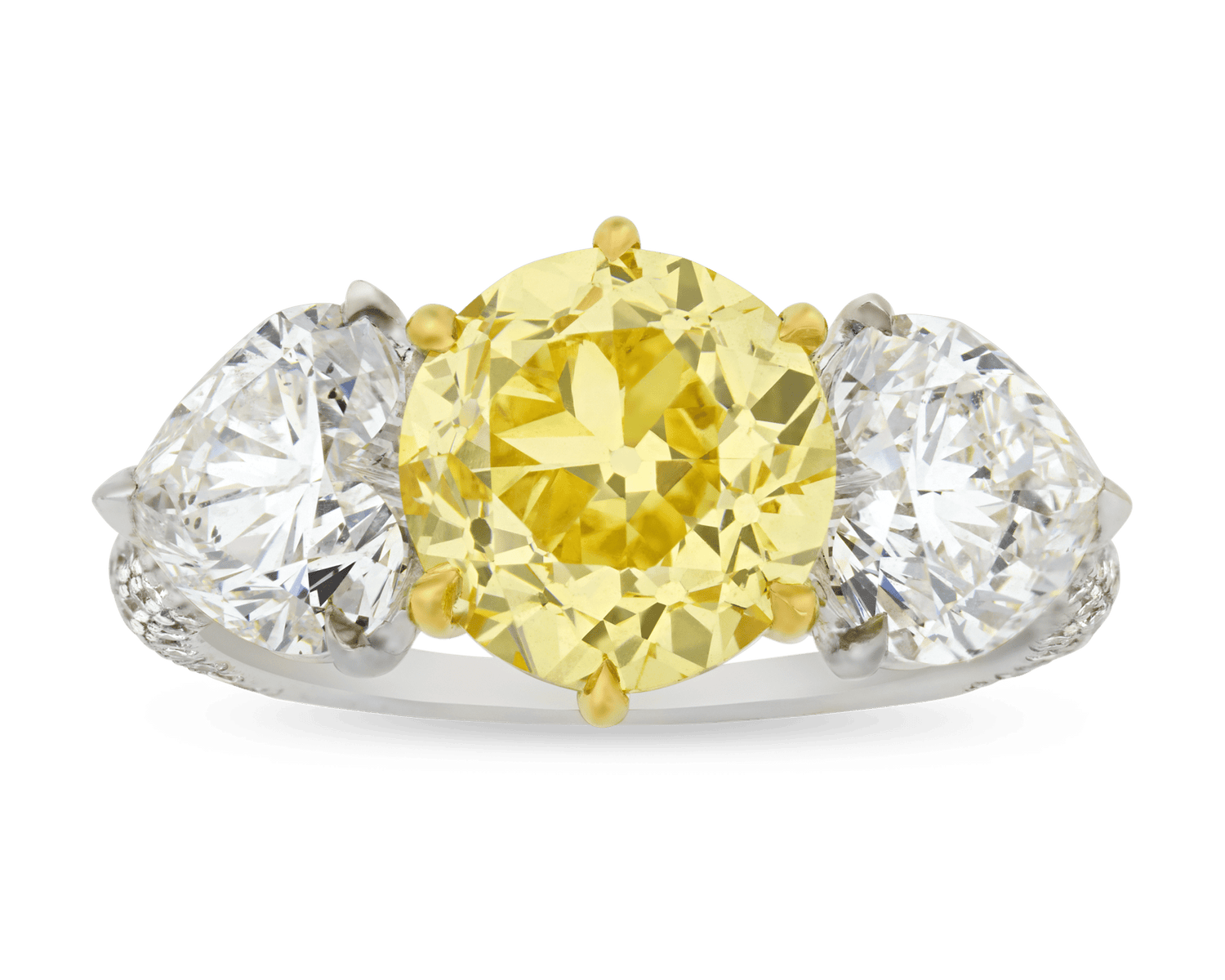 Fancy Intense Yellow Diamond Ring, 2.59 Carats