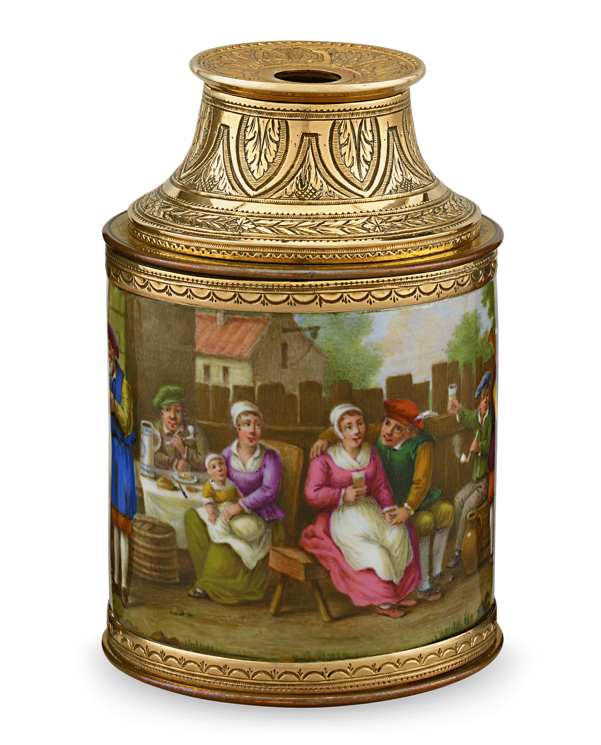 Swiss Gold and Enamel Telescope