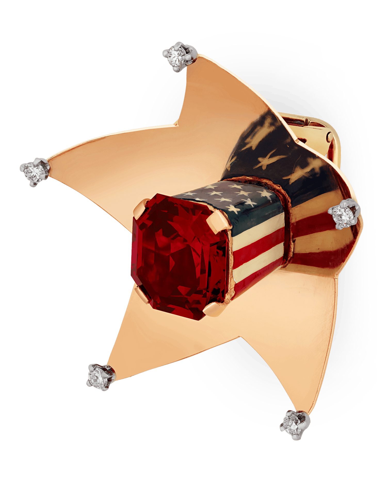 Cartier Home Front Spinel Brooch, 6.35 Carats