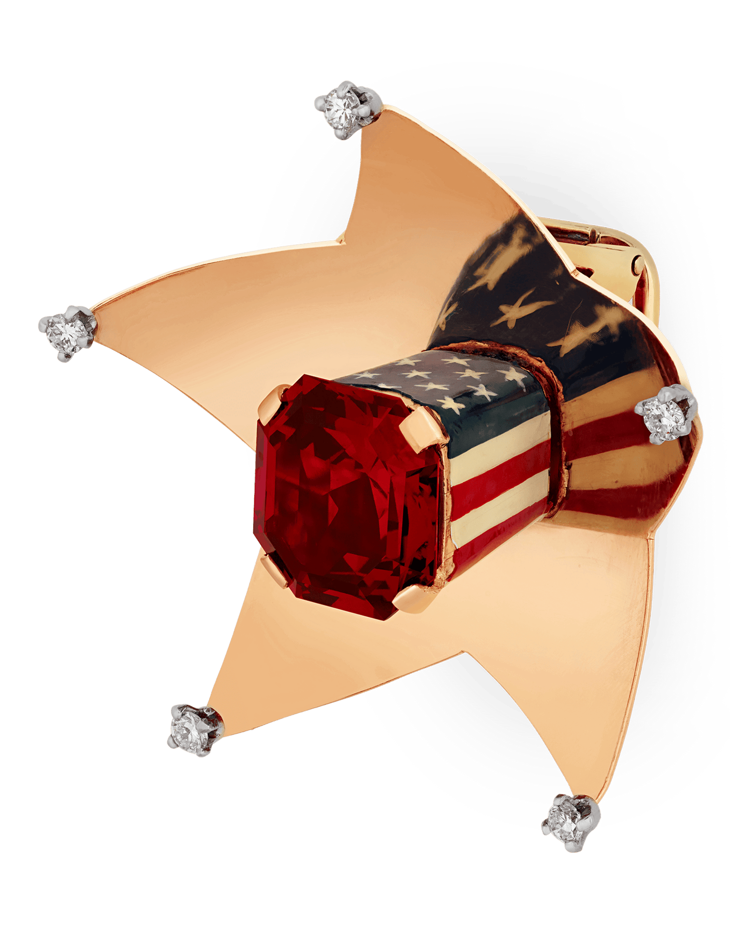 Cartier Home Front Spinel Brooch, 6.35 Carat