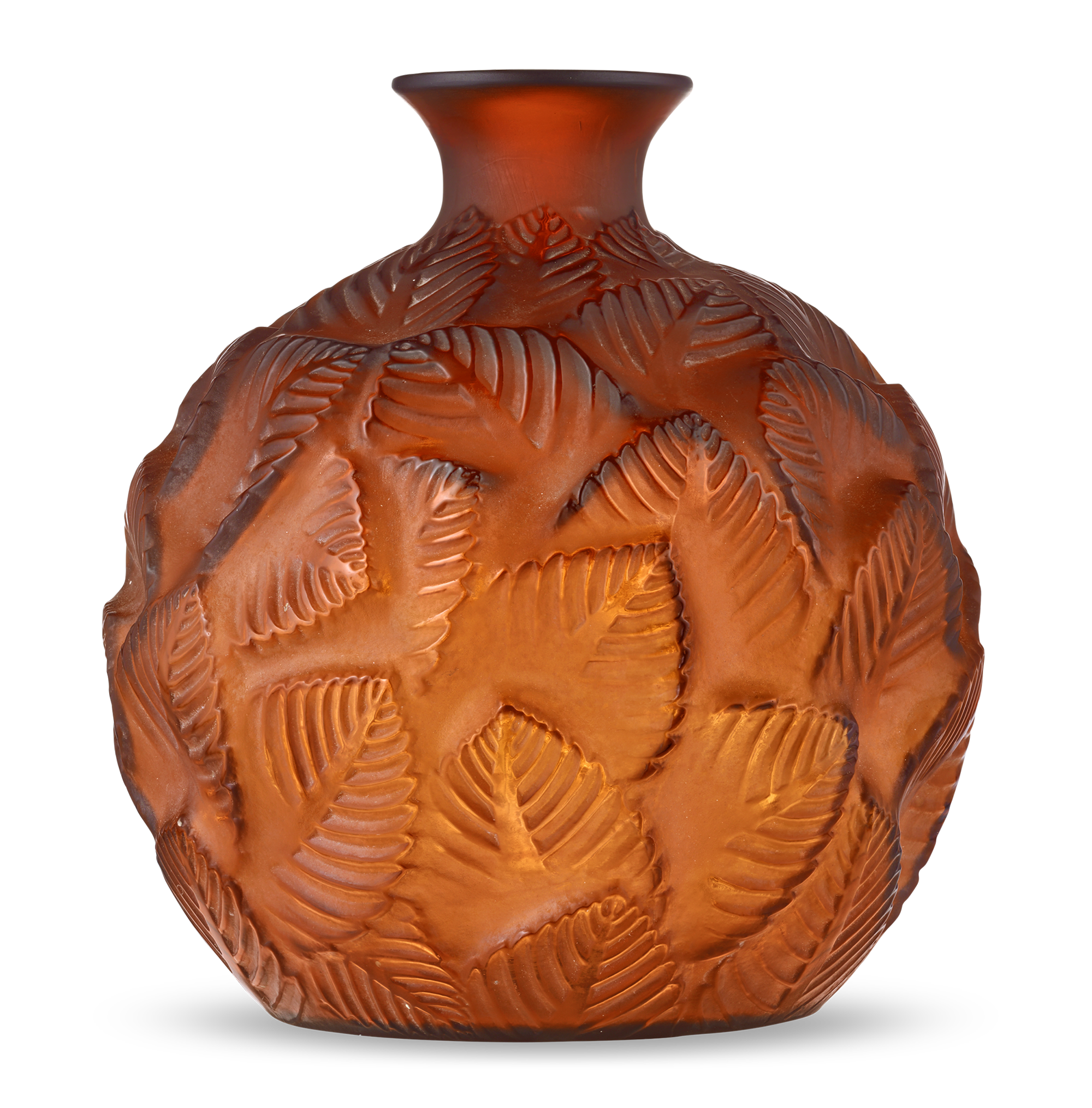 René Lalique Amber Ormeaux Vase