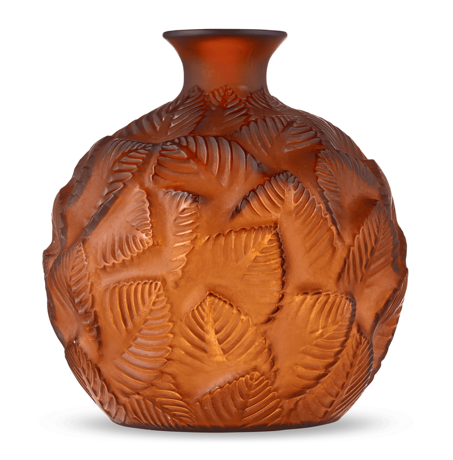 René Lalique Amber Ormeaux Vase