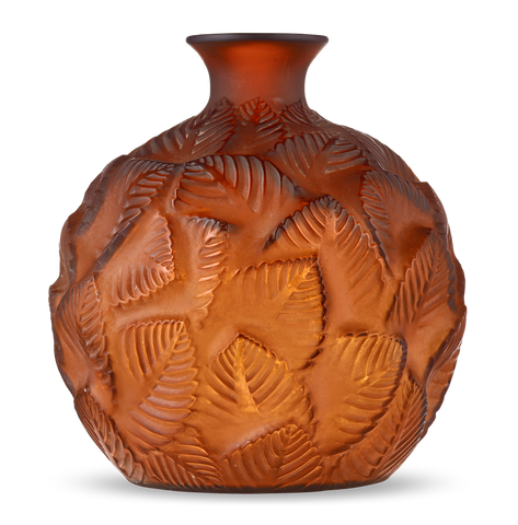 René Lalique Amber Ormeaux Vase