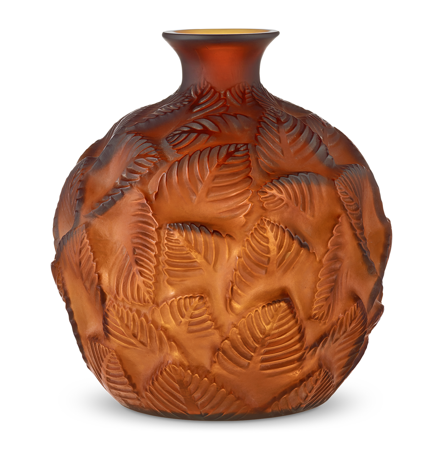 René Lalique Amber Ormeaux Vase