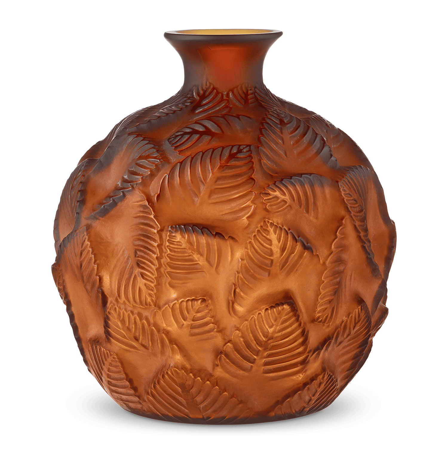 René Lalique Amber Ormeaux Vase